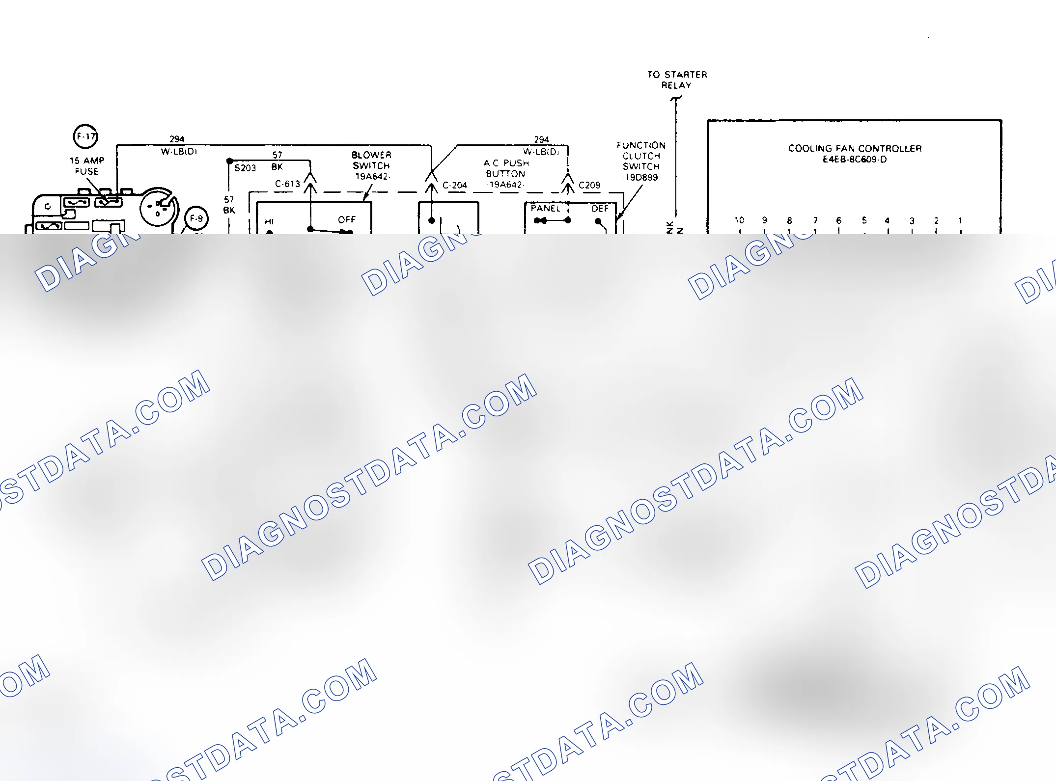Scheme 12: Escort With A/C Electric Cooling Fan