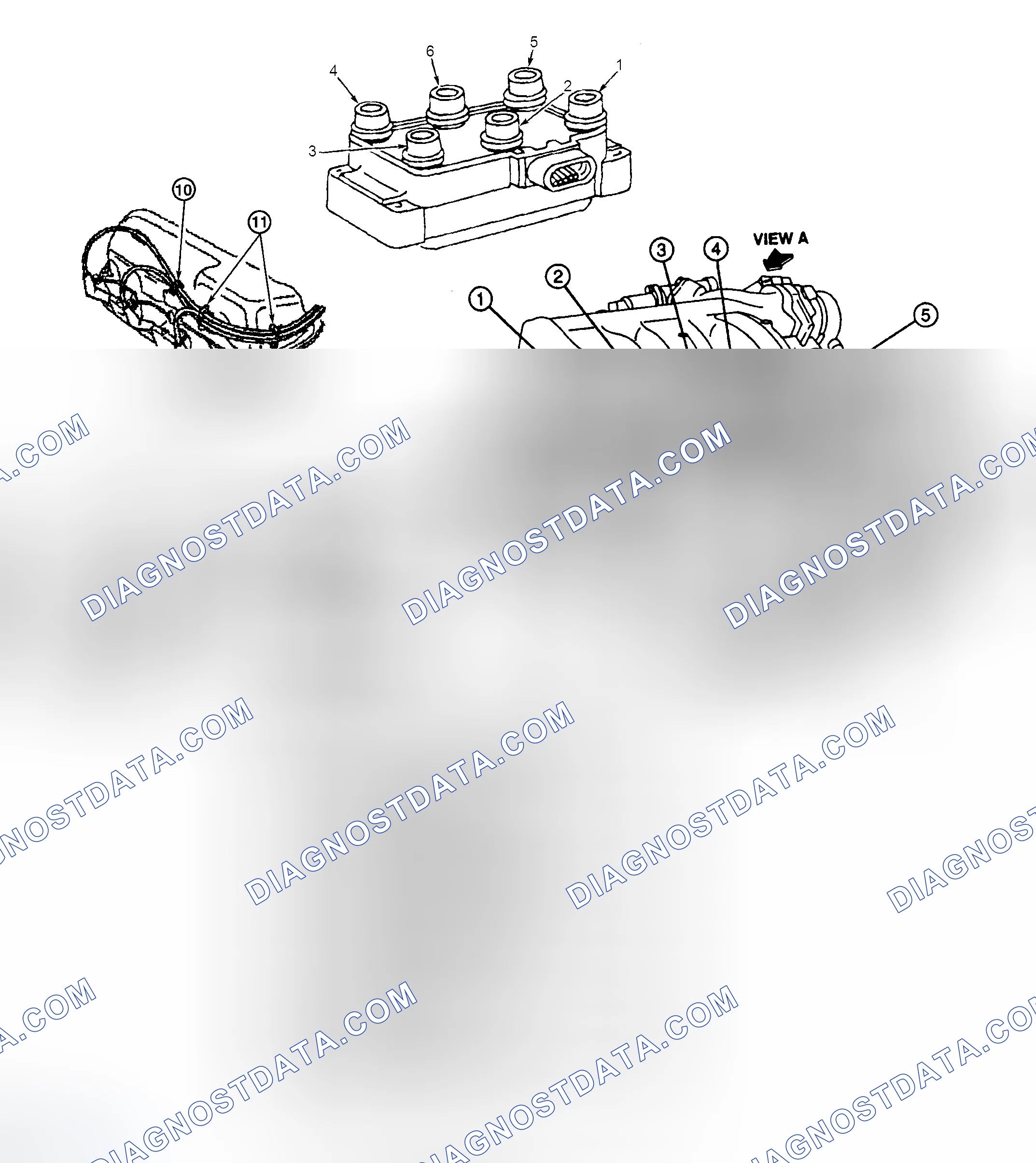 Scheme 4: Identifying Spark Plug Wire Routing (4.0L - VIN "X")