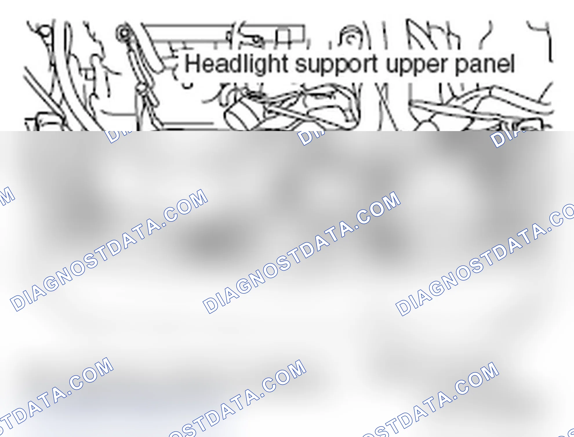 Scheme 75: << A >> HEADLIGHT SUPPORT UPPER PANEL REMOVAL