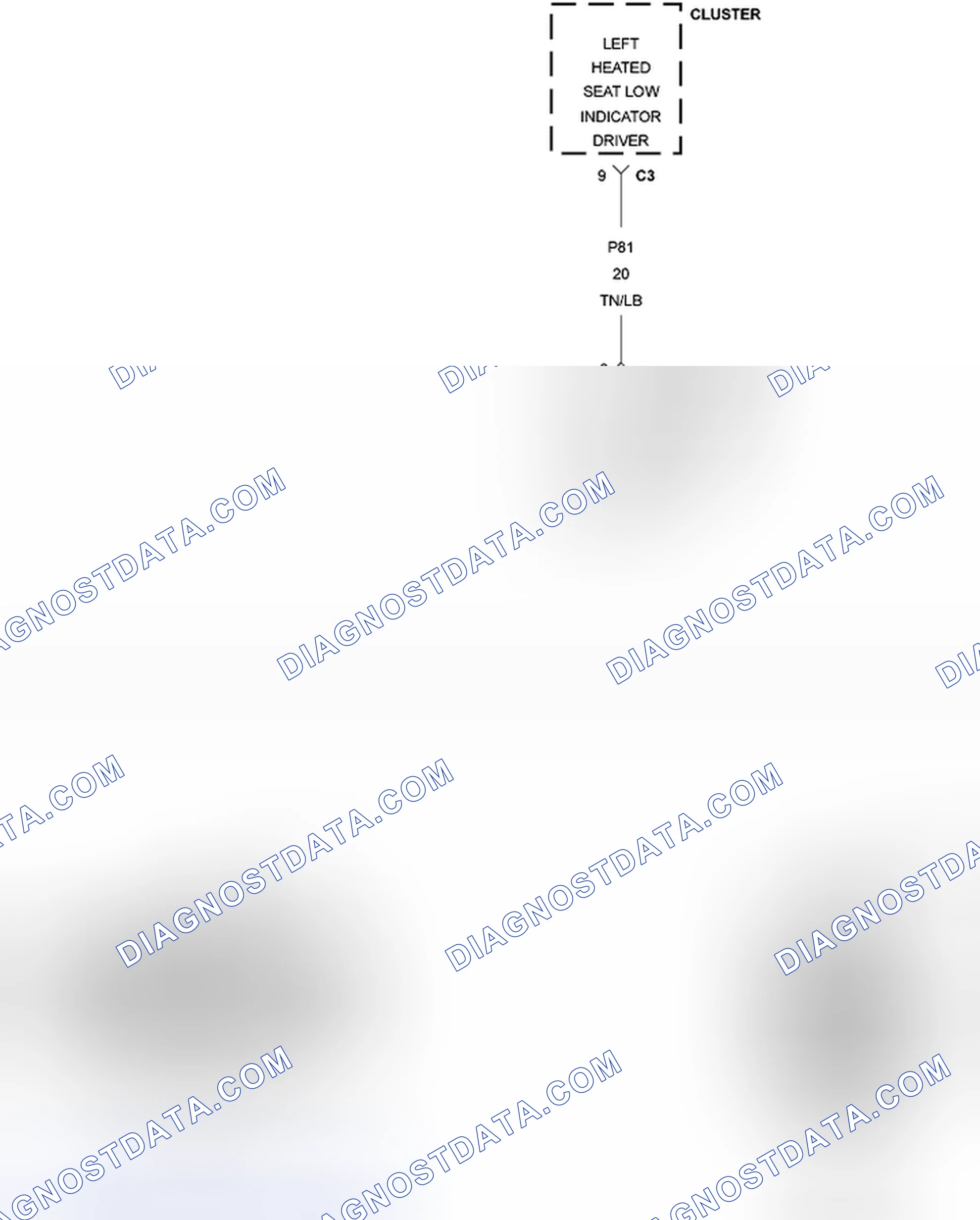 Scheme 165: B1216-LEFT HEATED SEAT LO INDICATOR CONTROL CIRCUIT HIGH