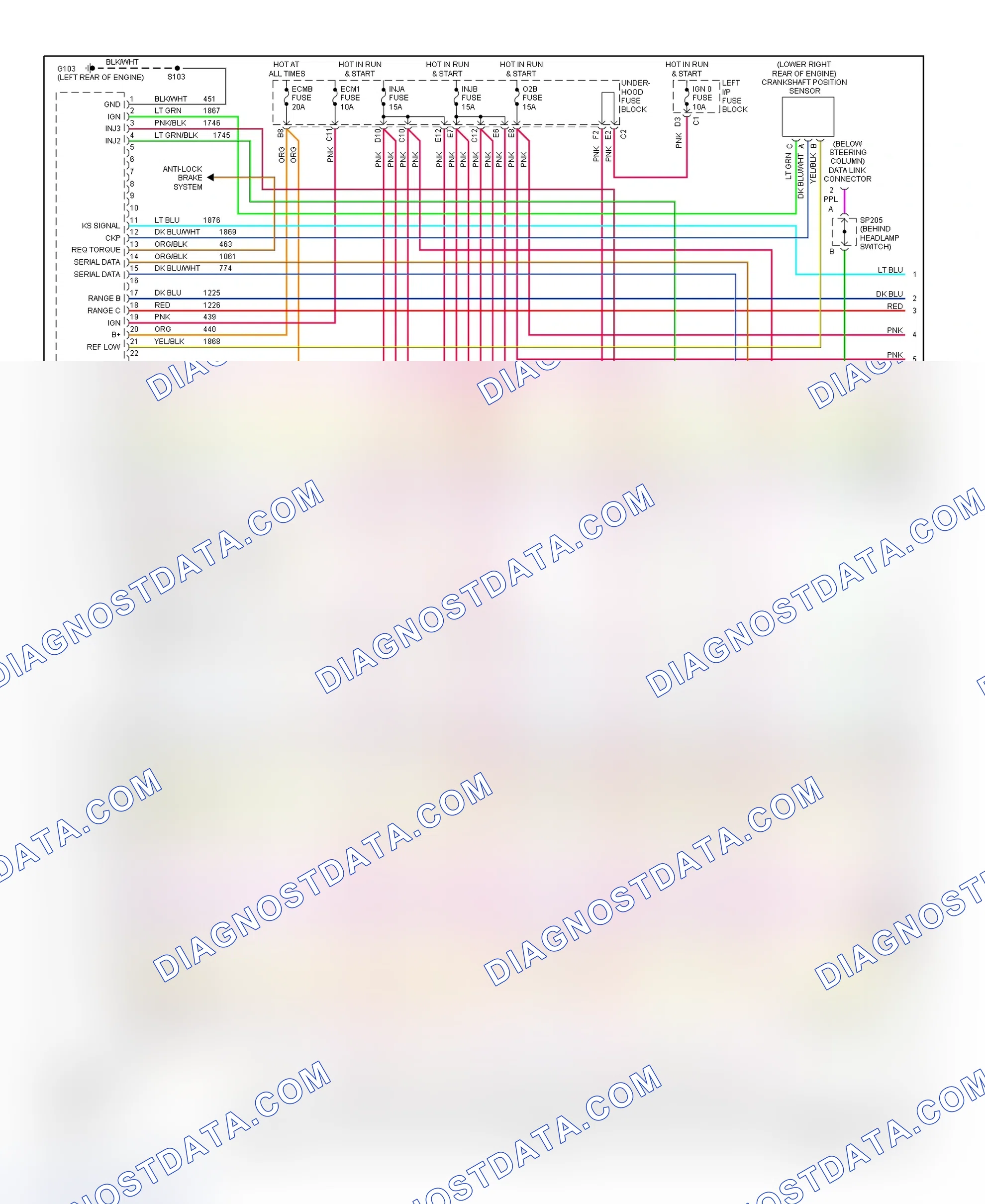 Scheme 51: PCM Wiring Diagram (Escalade, Escalade EXT, Sierra, Silverado, Suburban & Yukon XL - 6.0L Gasoline - With Isolated Ground HO2S - 1 Of 5)