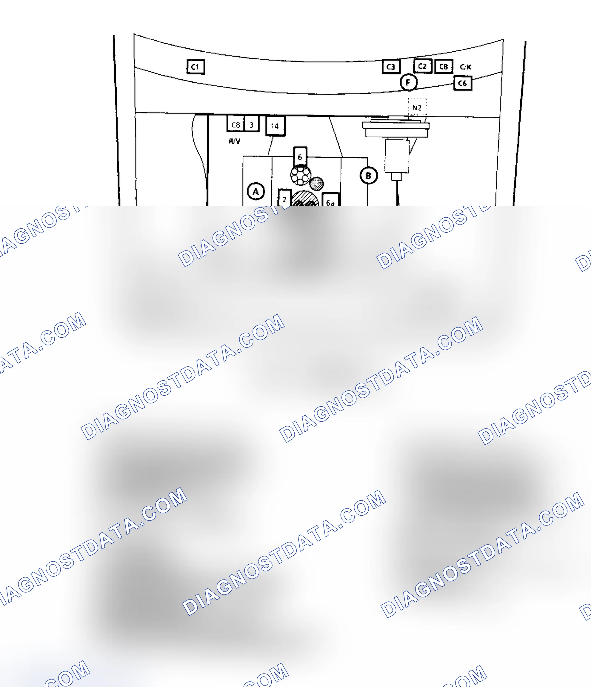Scheme 151: Component Locations for "C/K" Series & "R/V" Series 7.4L