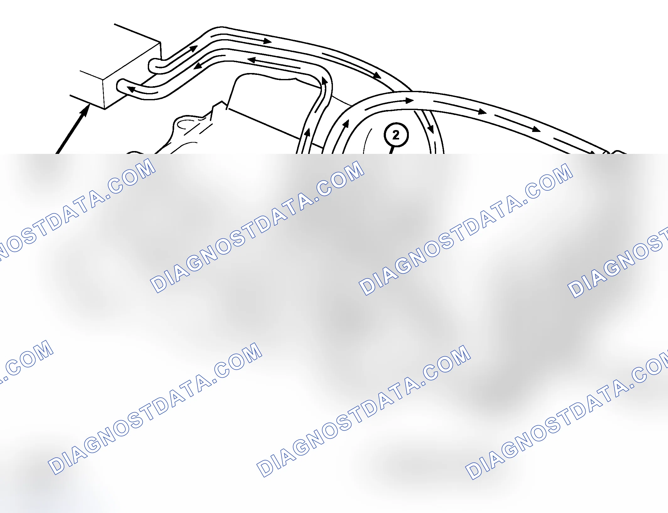 Scheme 7: DESCRIPTION - COOLING SYSTEM FLOW - 5.9L ENGINE