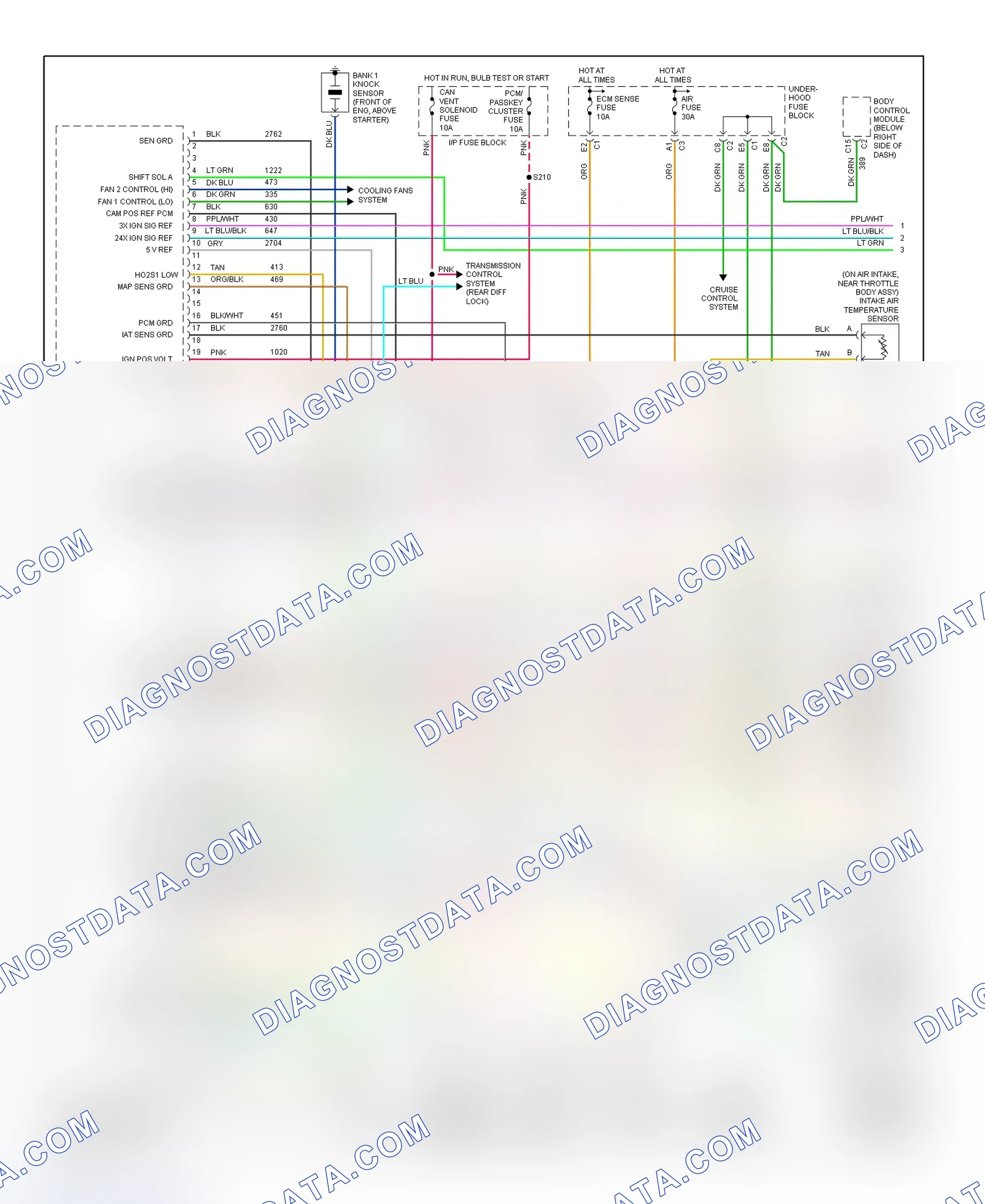 Scheme 182: PCM Wiring Diagram (Montana, Silhouette & Venture - 3.4L - 1 Of 4)