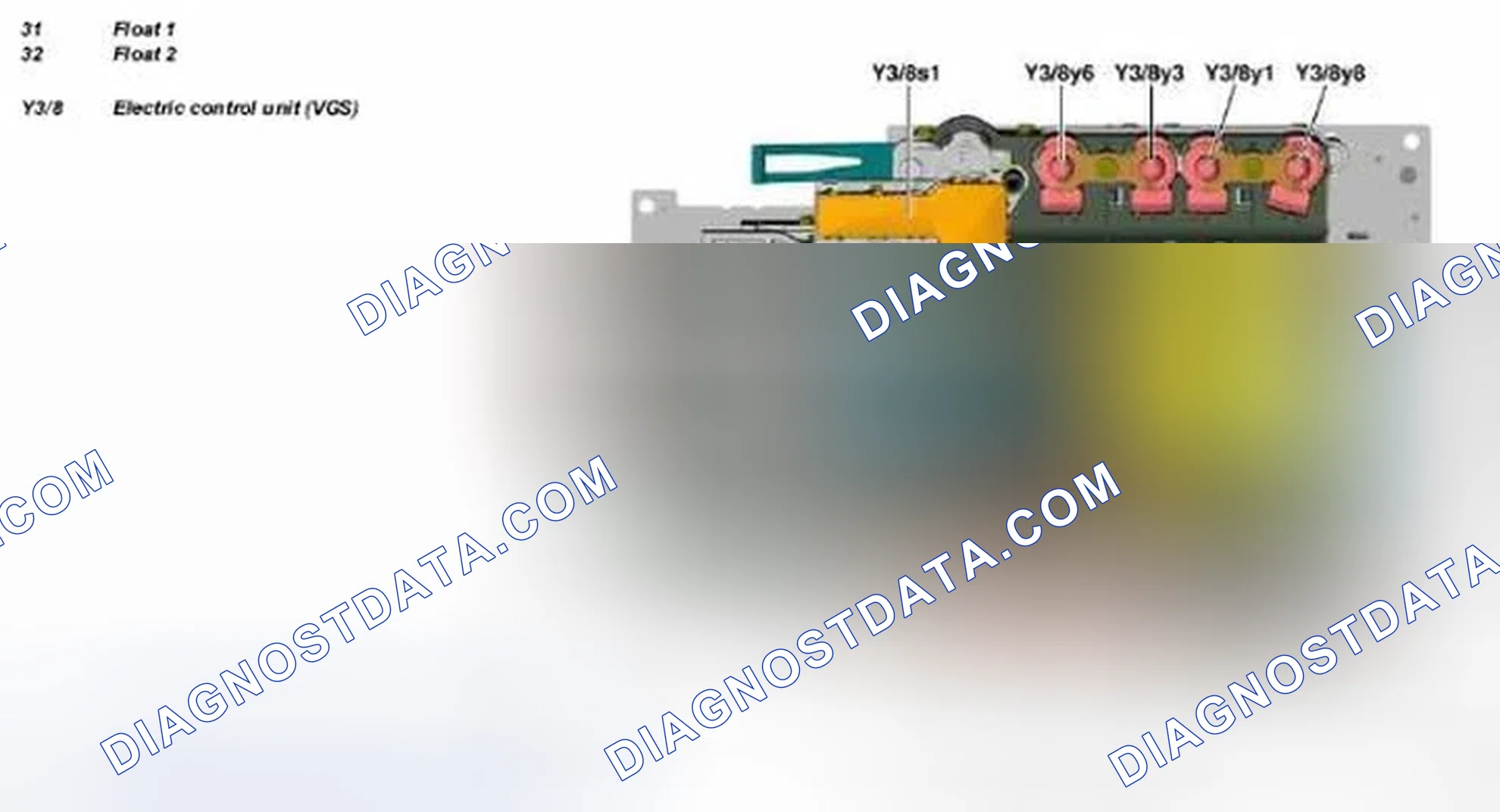 Scheme 33: Identifying Float 1, Float 2 And Electrical Control Unit Location - Transmission 722.9