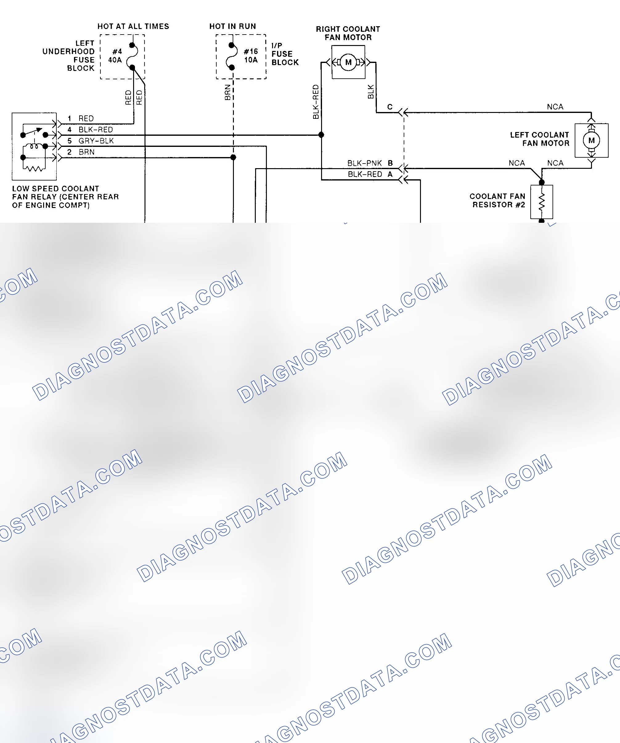 Scheme 8: Cooling Fan Wiring Diagram (Bonneville) (3.8L VIN 1)