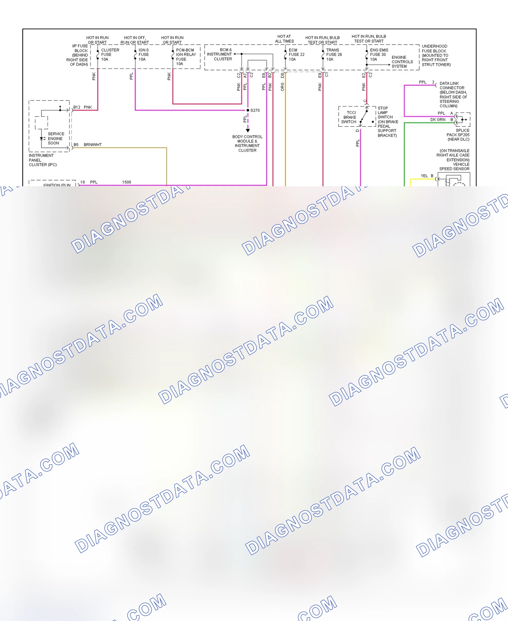 Scheme 345: Transaxle Electronic Control System Wiring Diagram (2003 Century)