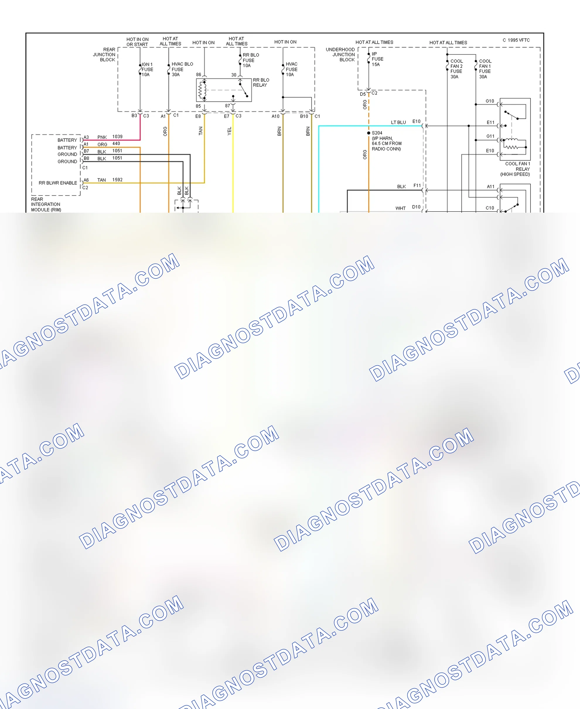 Scheme 23: Automatic A/C-Heater System Wiring Diagram (Seville - 2 Of 2)