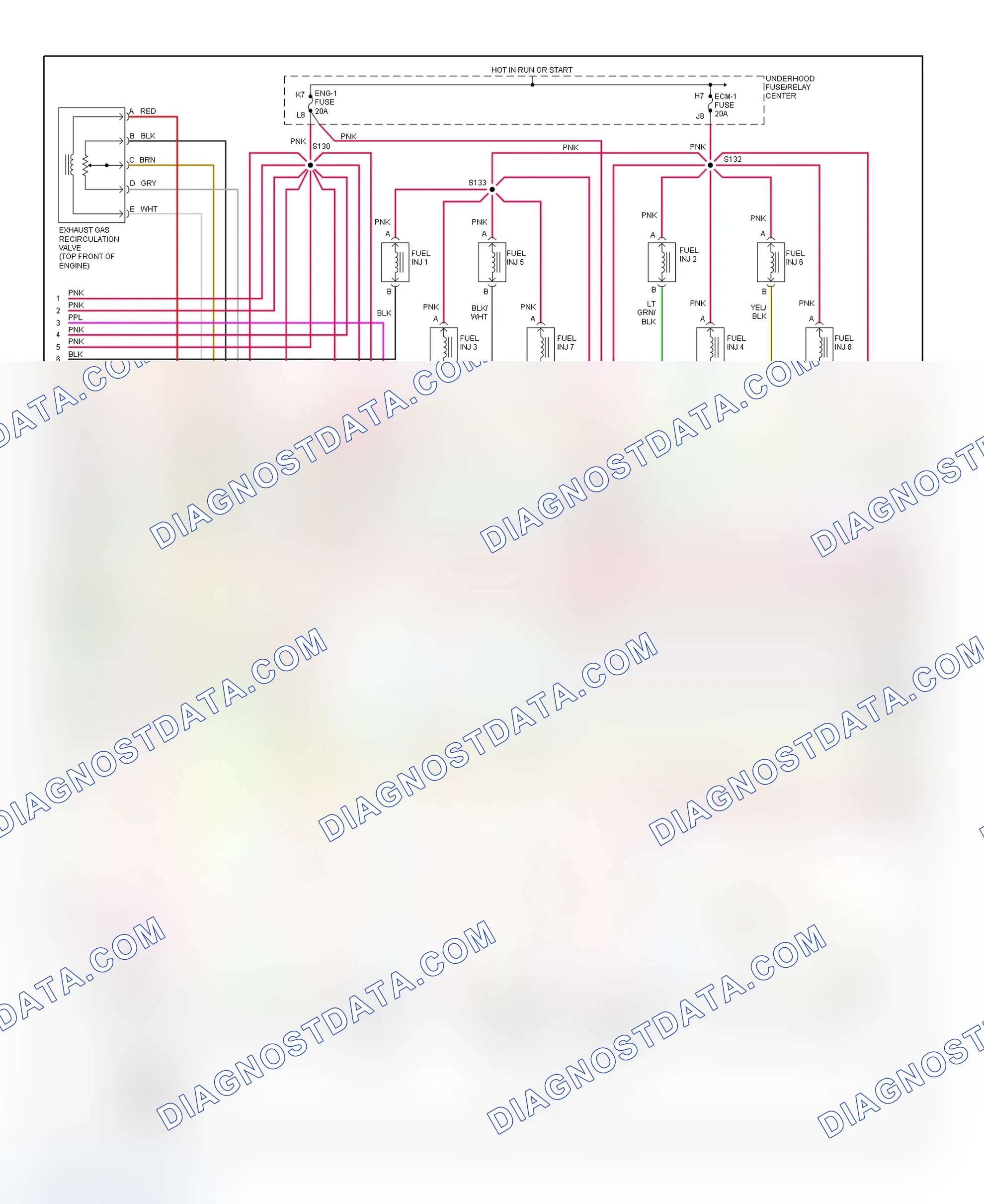 Scheme 55: PCM Wiring Diagram (Chevy Express & Savana - 5.0L & 5.7L - 2 Of 4)
