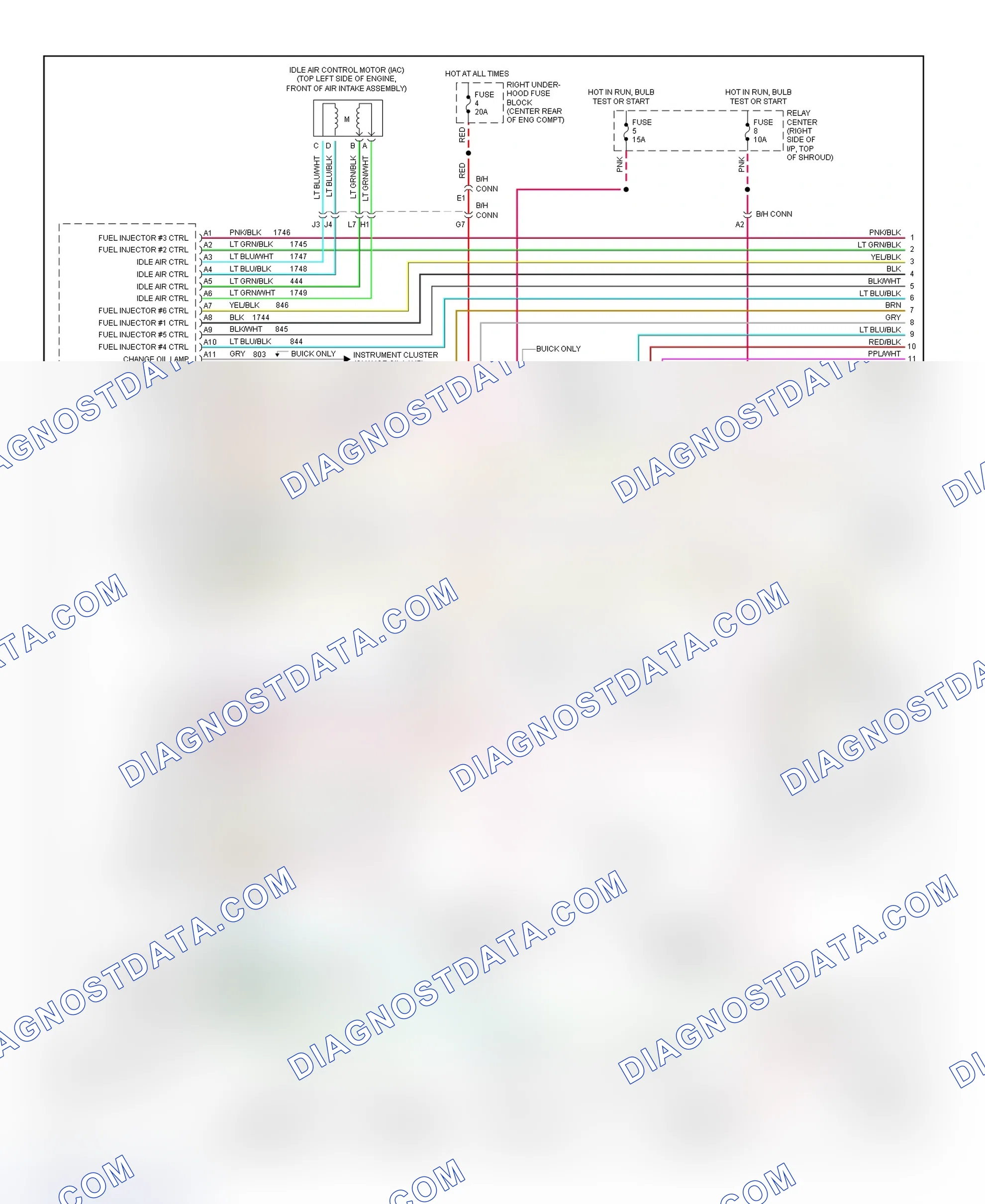Scheme 107: 3.8L (VIN K, L & 1) PCM Wiring Diagram (1 Of 3)