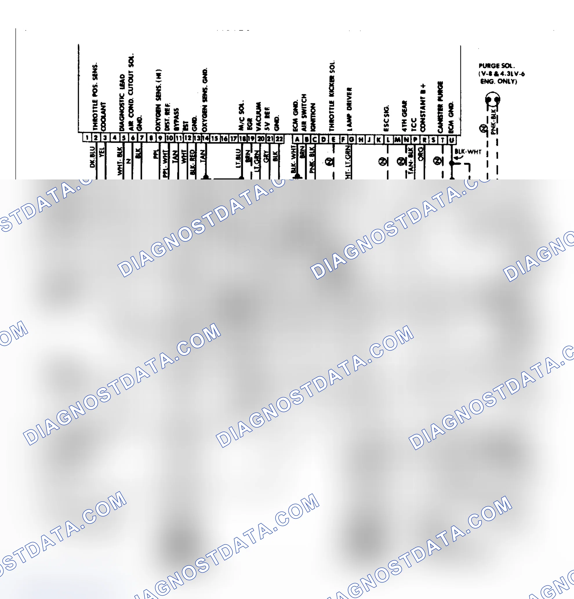Scheme 172: 4.3L, 5.0L & 5.7L Full Function Fdbk Carb. Wiring Diagram