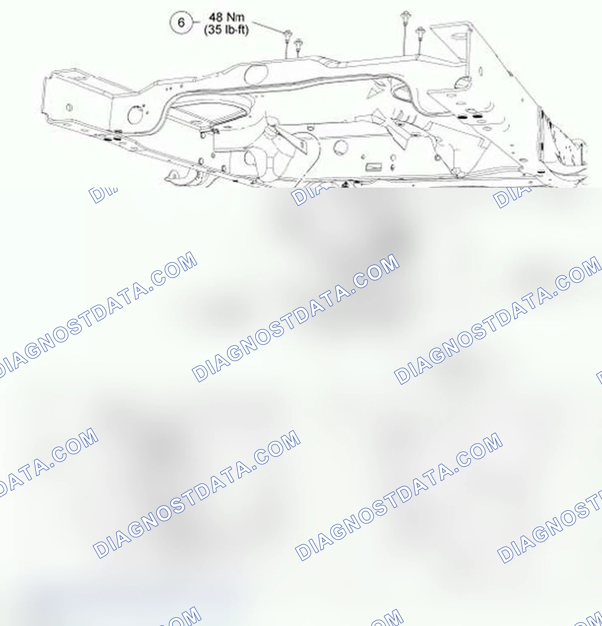 Scheme 6: Midship Fuel Tank Evaporative Emission (EVAP) Canister Assembly Removal - Extended Frame