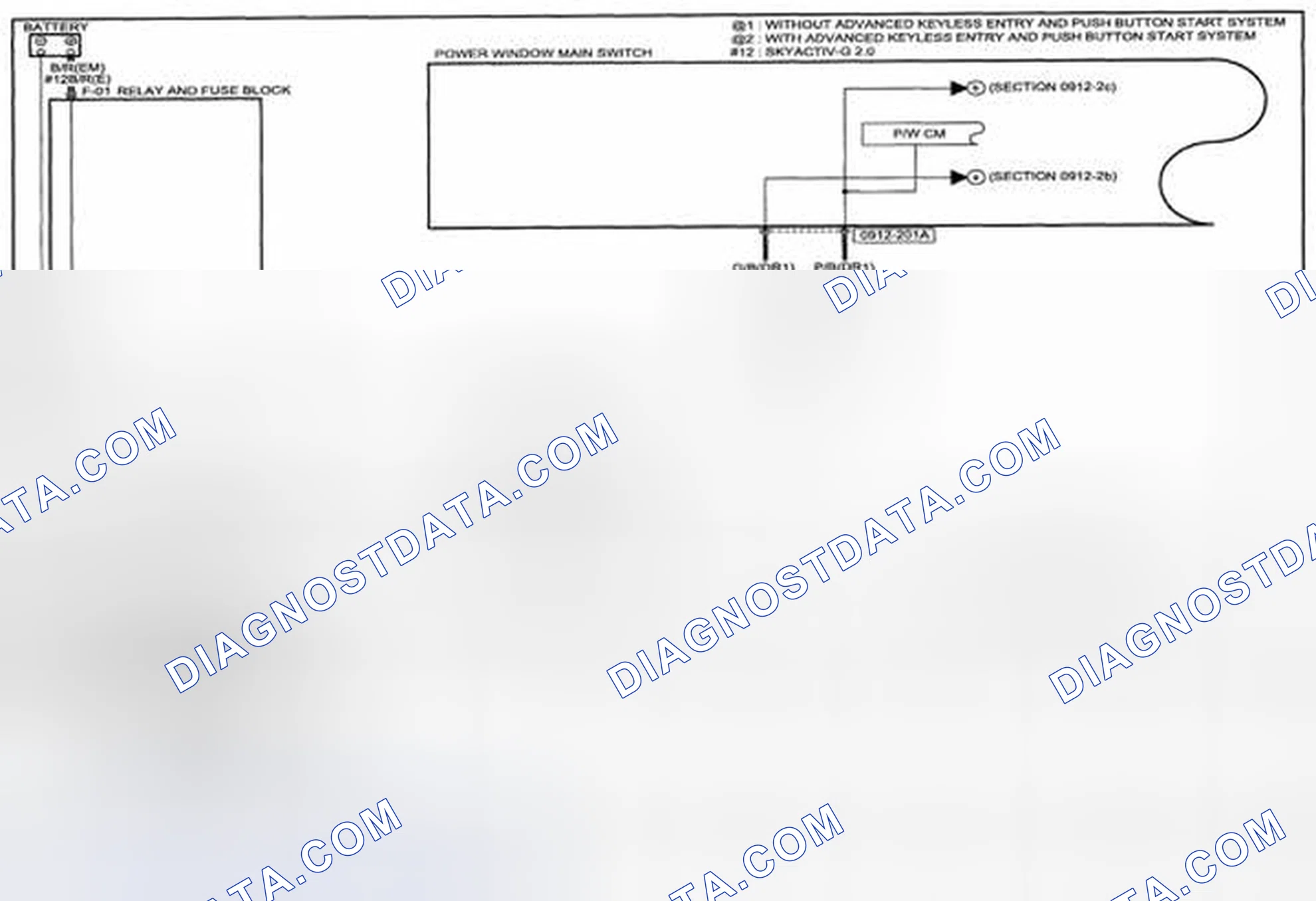 Scheme 232: Power Window System Wiring Diagram - 0912-2a (1 Of 2)