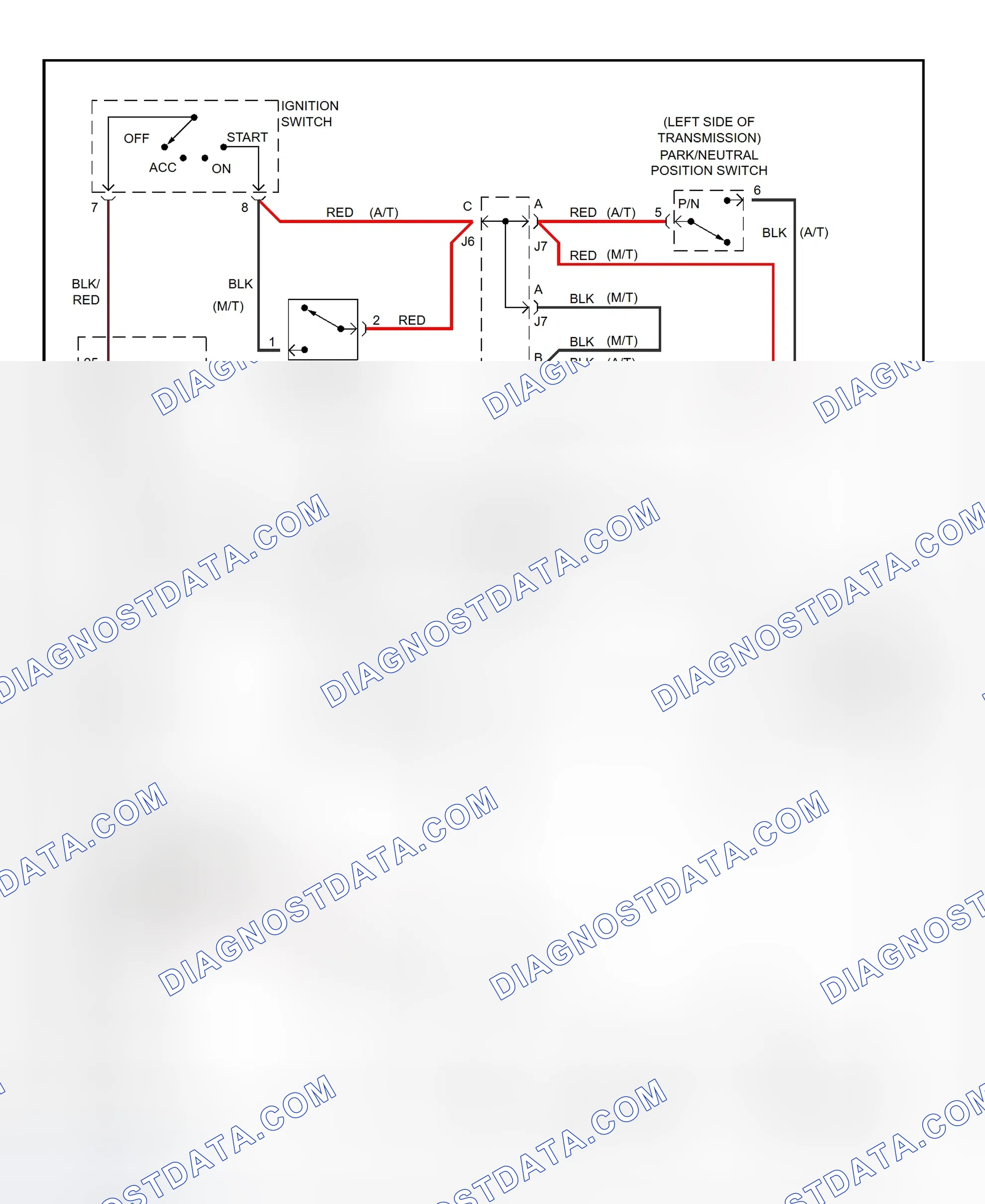 Fig. 30: Starting System Wiring Diagram (RAV4)