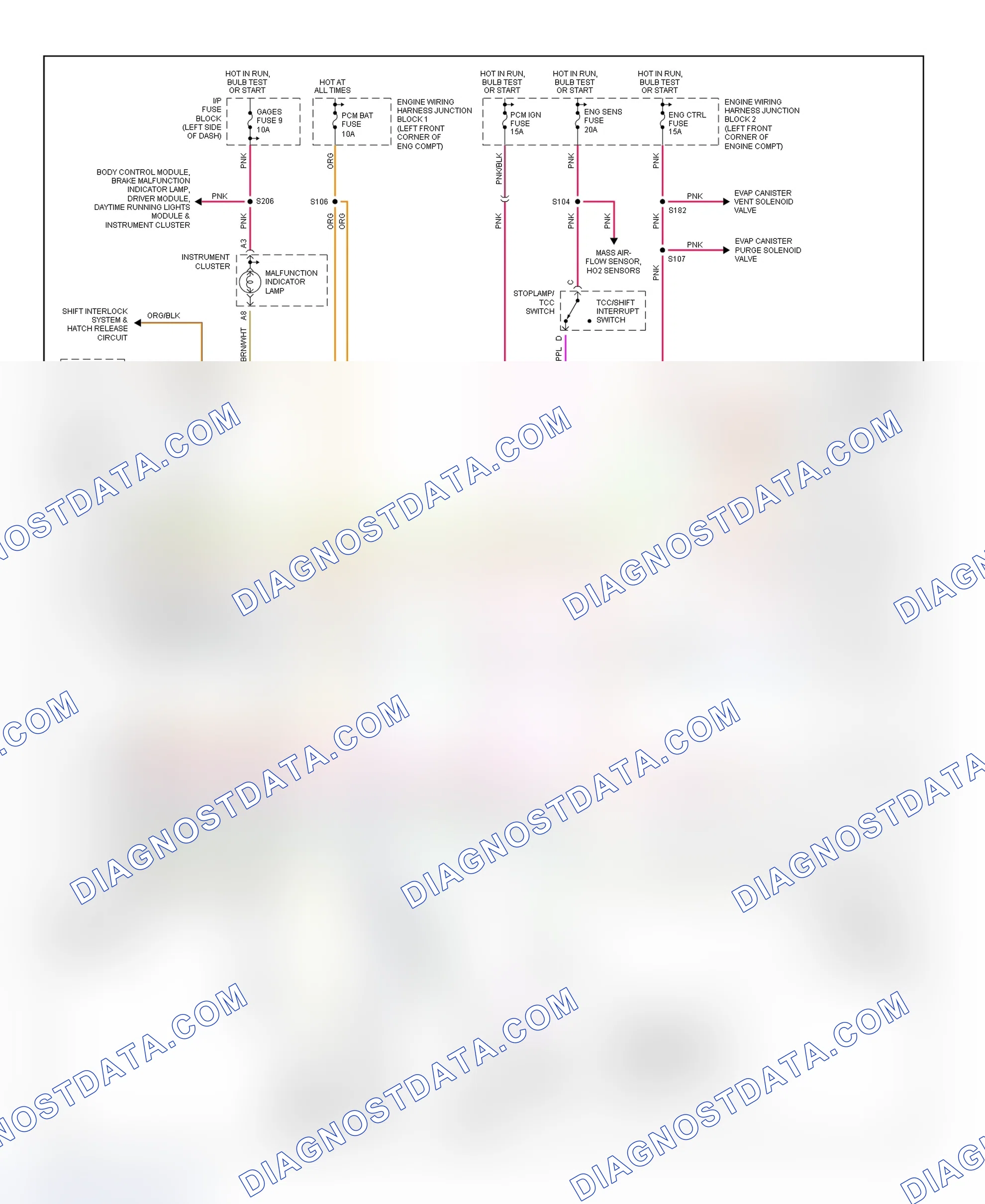 Scheme 15: 1998 Transmission Wiring Diagram - 5.7L Camaro & Firebird ("F" Body)