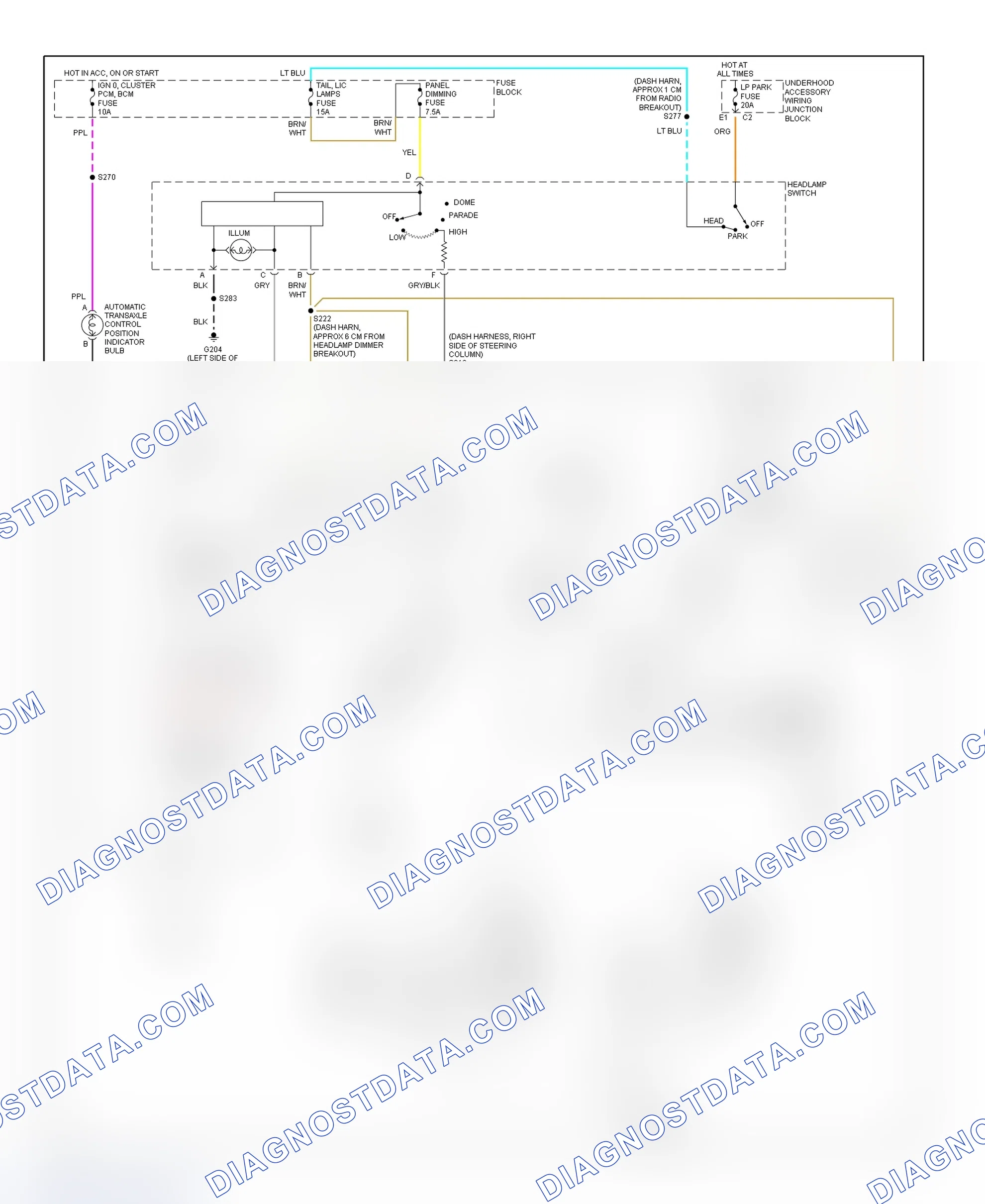 Scheme 45: Illumination/Interior Lights Wiring Diagram (Intrigue - 2 Of 2)