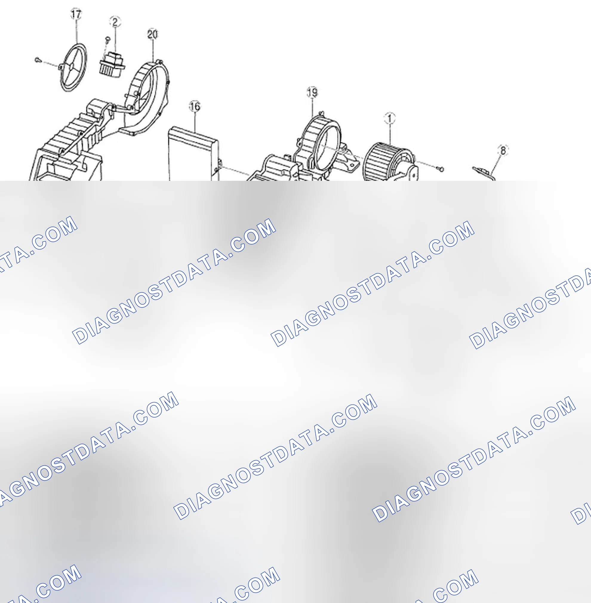 Scheme 126: REAR A/C UNIT DISASSEMBLY/ASSEMBLY