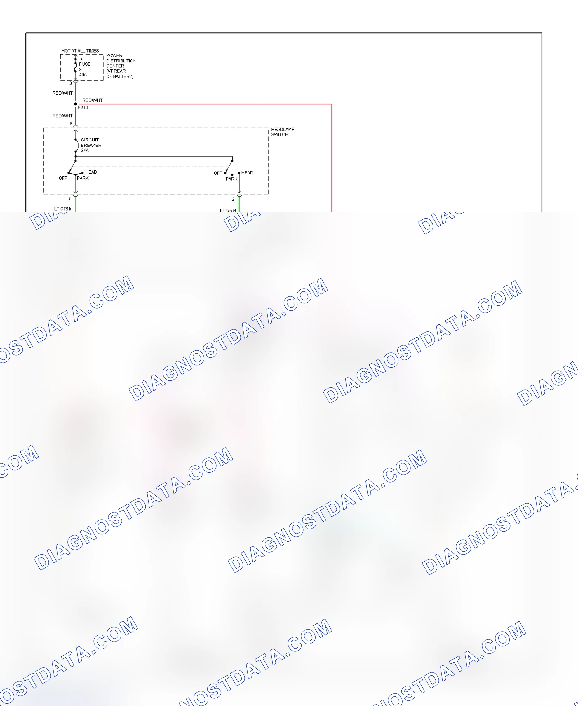 Scheme 8: Headlight System Wiring Diagram (Neon)