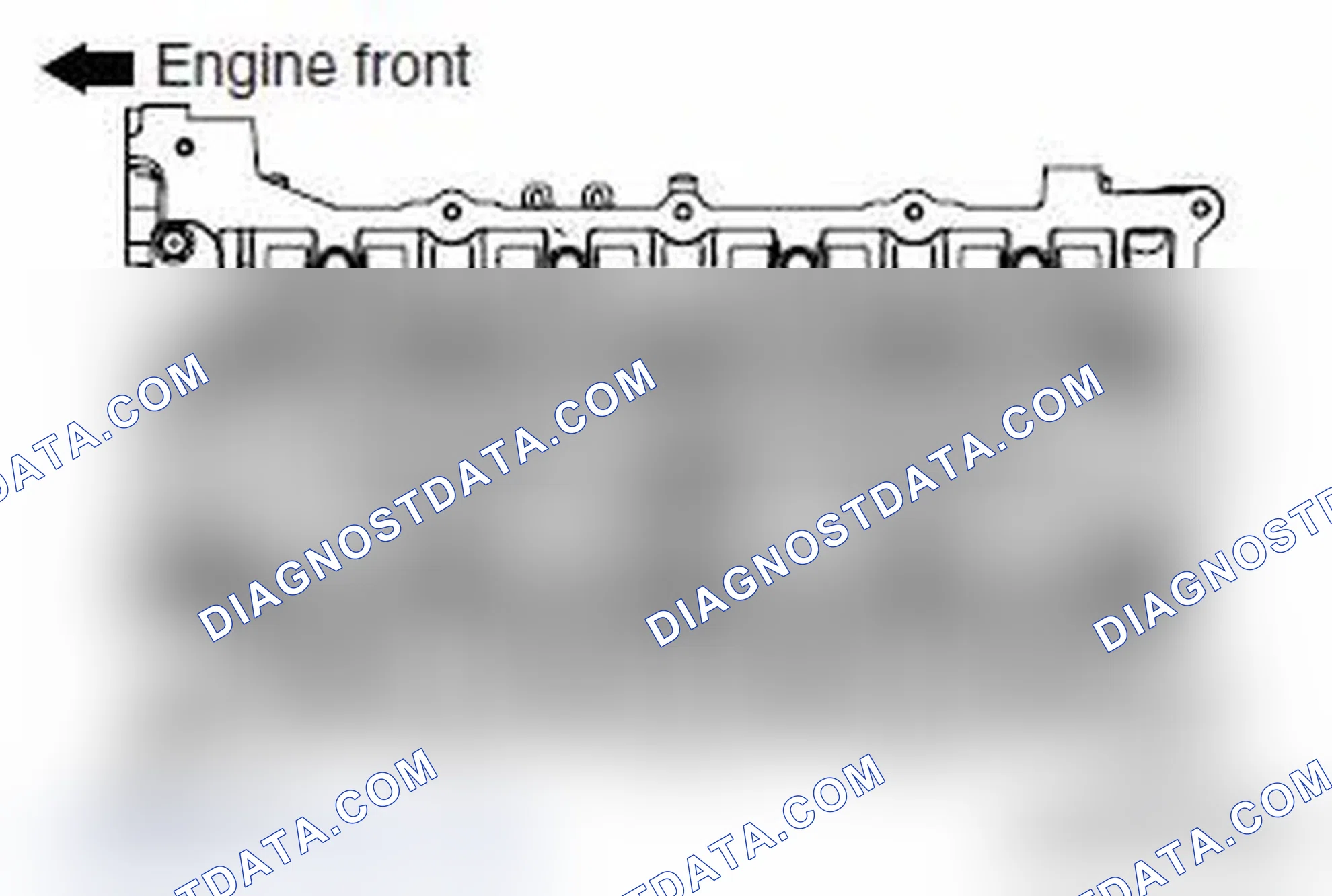 Scheme 308: << E >> CYLINDER HEAD BOLT/CYLINDER HEAD BOLT ASSEMBLY REMOVAL