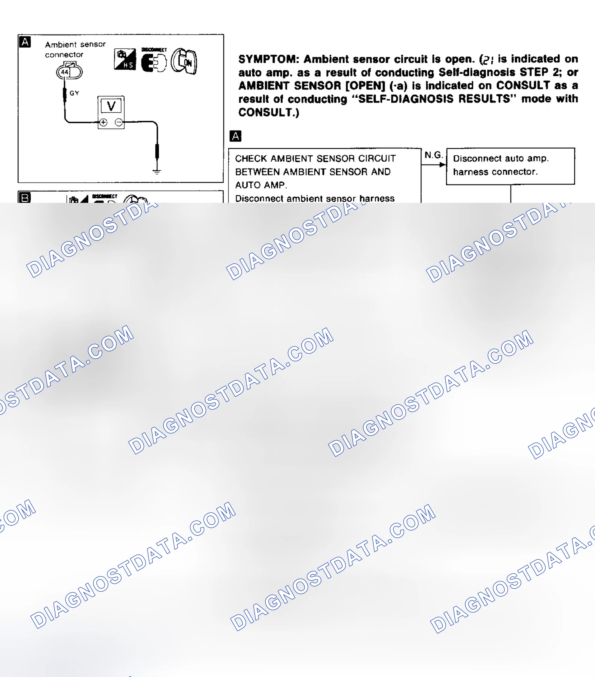 Scheme 16: Diagnostic Procedure 2 Ambient Temperature Sensor Circuit Open