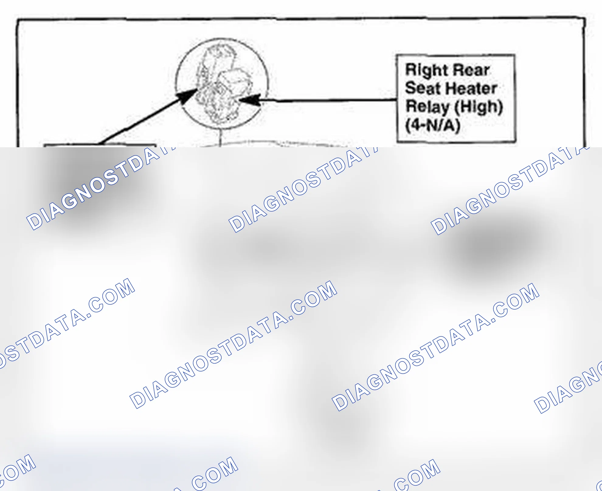 Scheme 606: Under Right Rear Seat Component Location - Rear Seat Heaters (Photo 201)