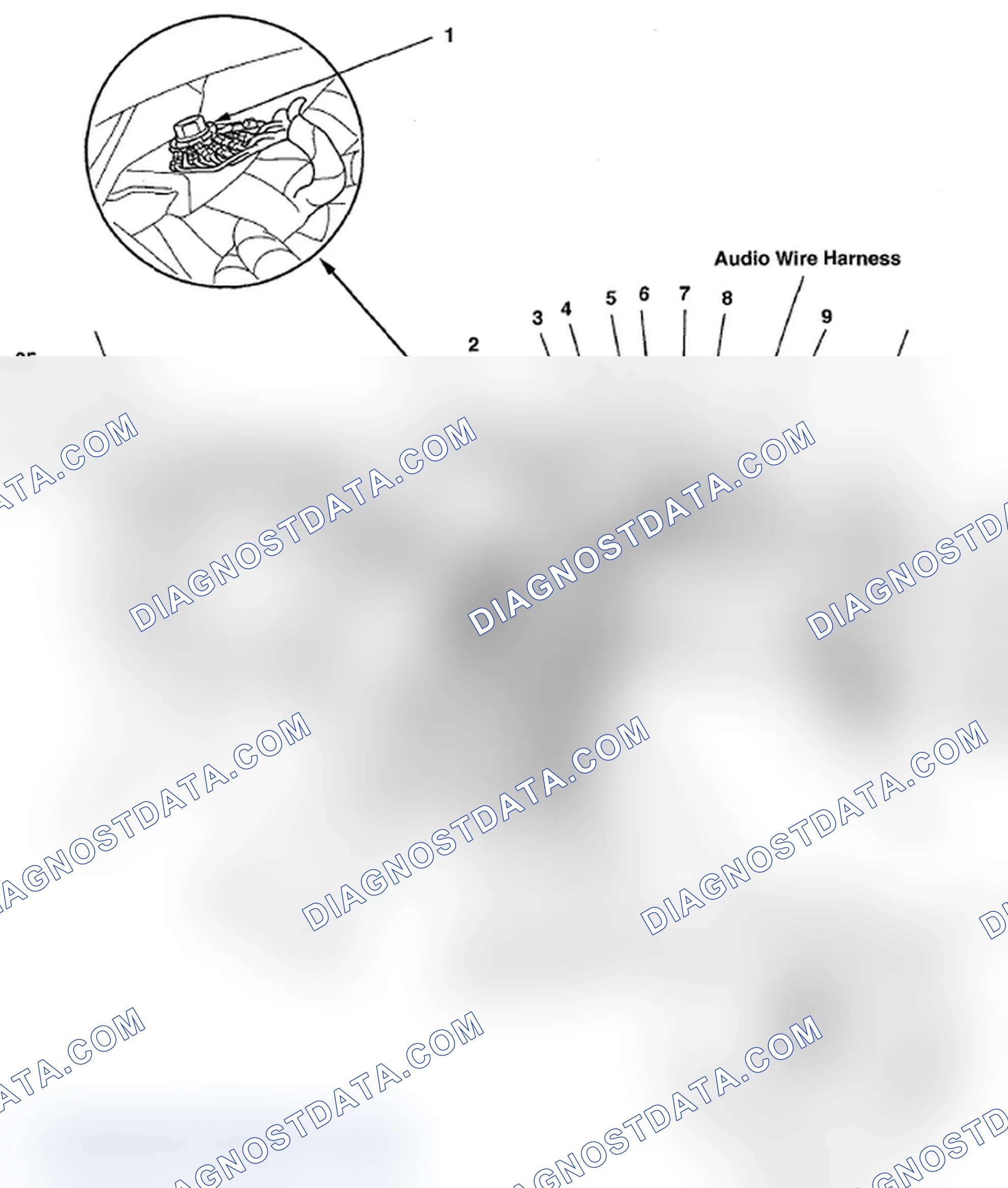 Scheme 527: Identifying Audio Wire Harness (Page 203-37)