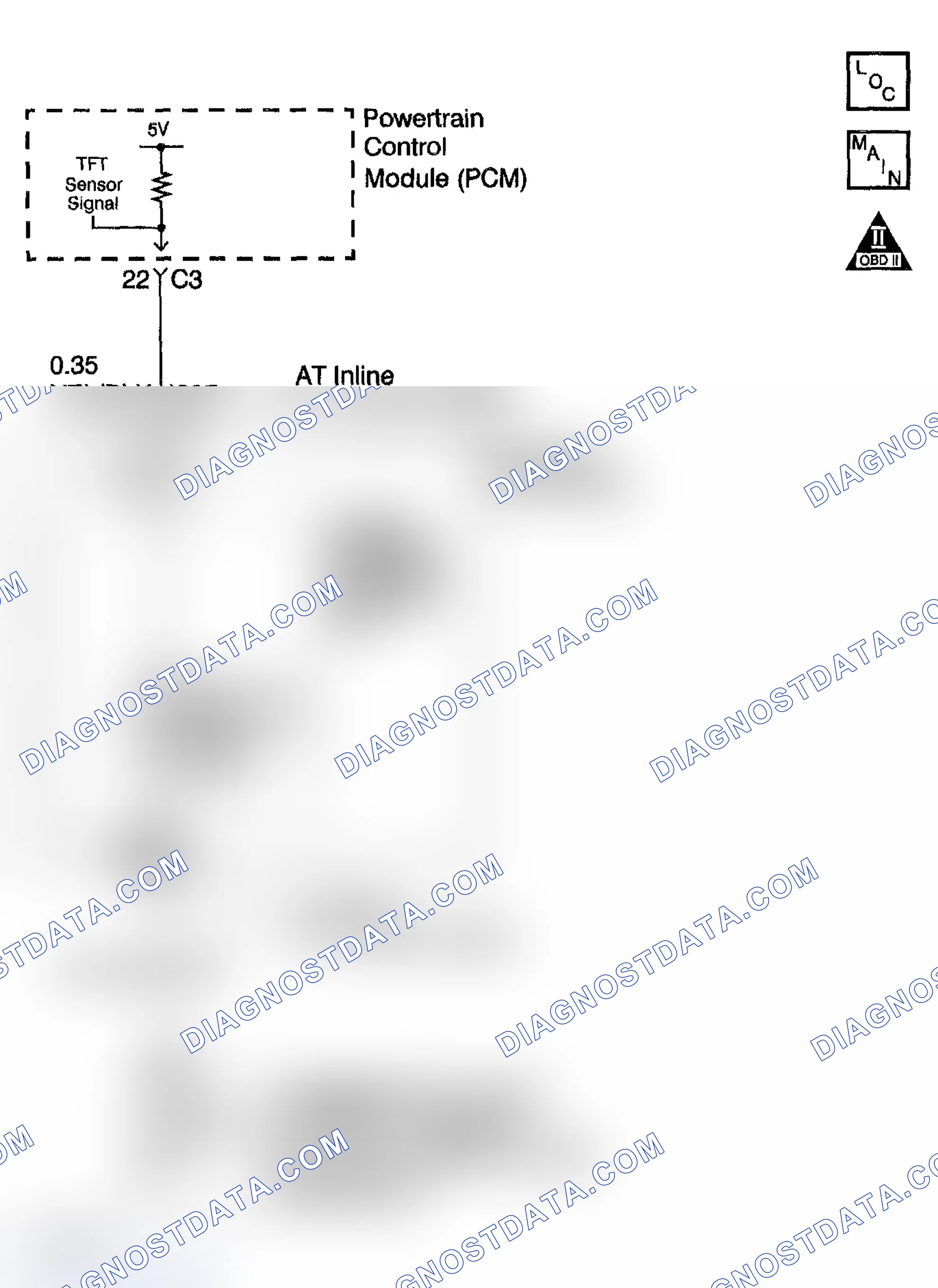Scheme 280: DTC P0713 (4.2L): Transmission Fluid Temperature (TFT) Sensor Circuit High Input