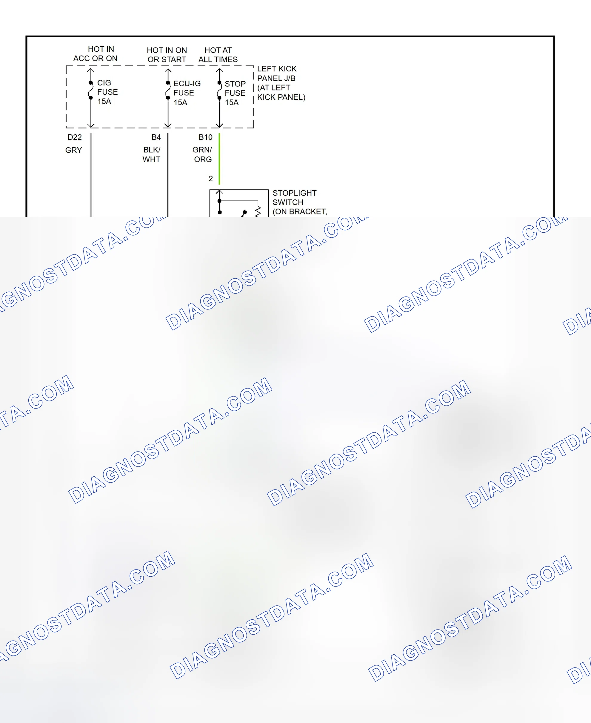 Scheme 234: Shift Lock System Wiring Diagram (Toyota Land Cruiser)