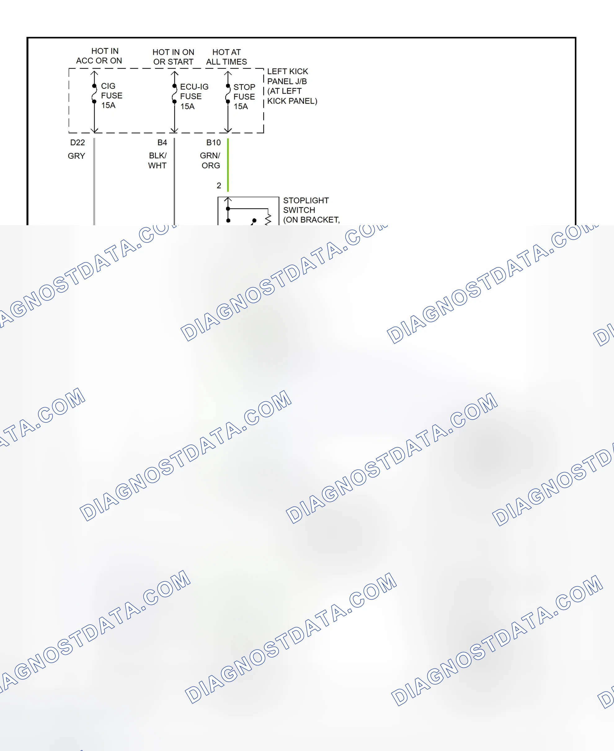 Scheme 302: Shift Interlock System Wiring Diagram (2001 - Toyota Land Cruiser)