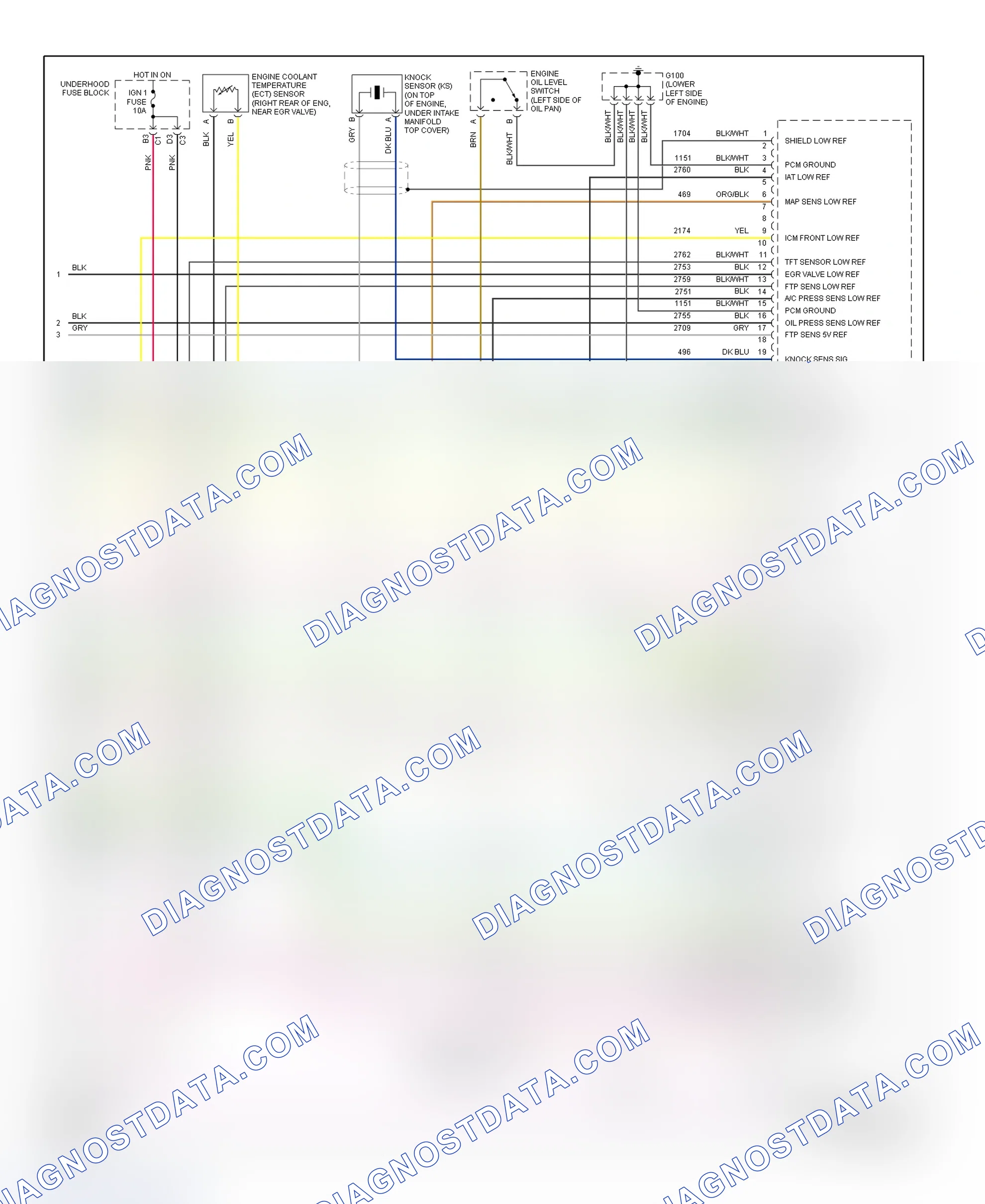 Scheme 19: PCM Wiring Diagram (Aurora - 4.0L - 5 Of 5)