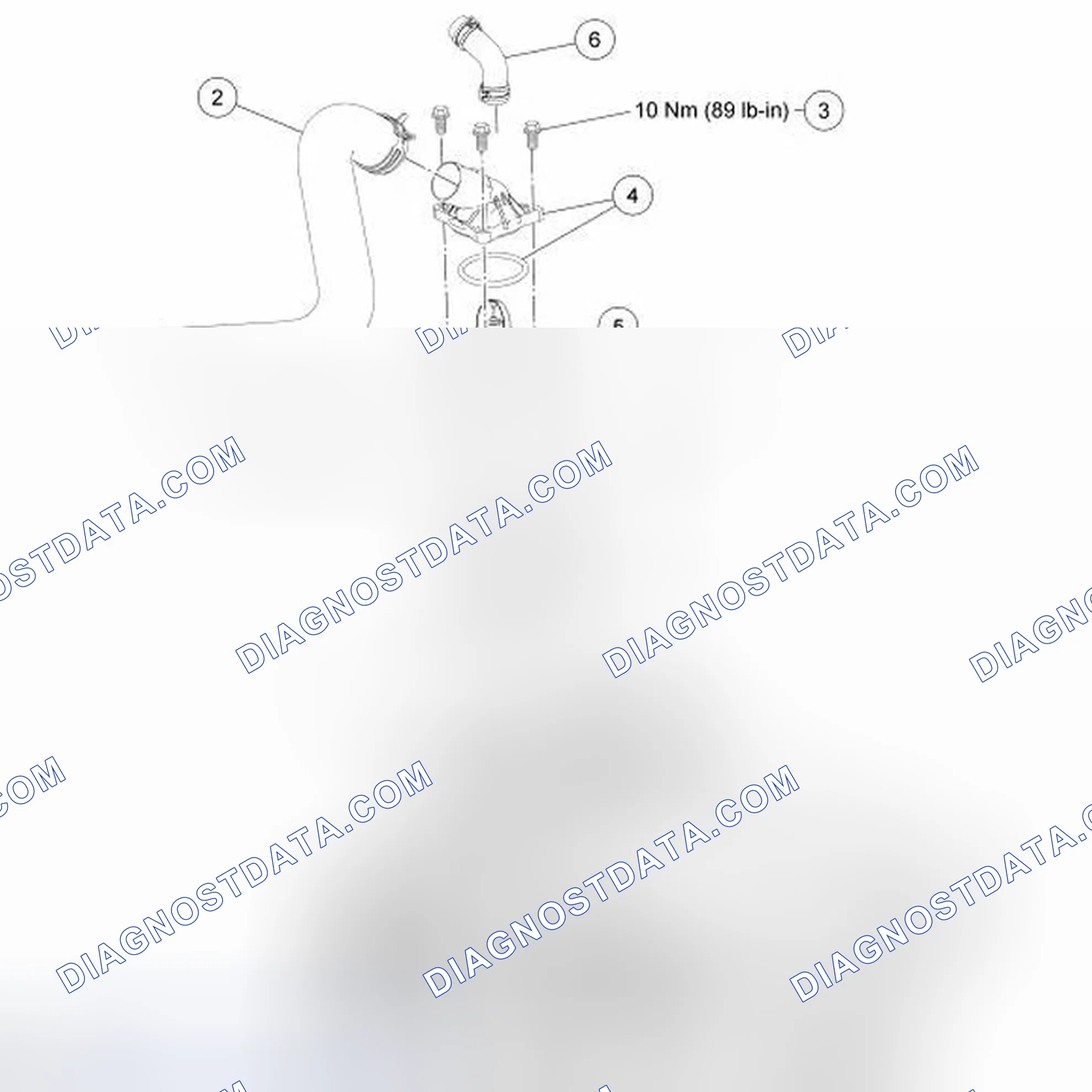 Scheme 20: Thermostat and Thermostat Housing - Exploded View, 4.0L SOHC