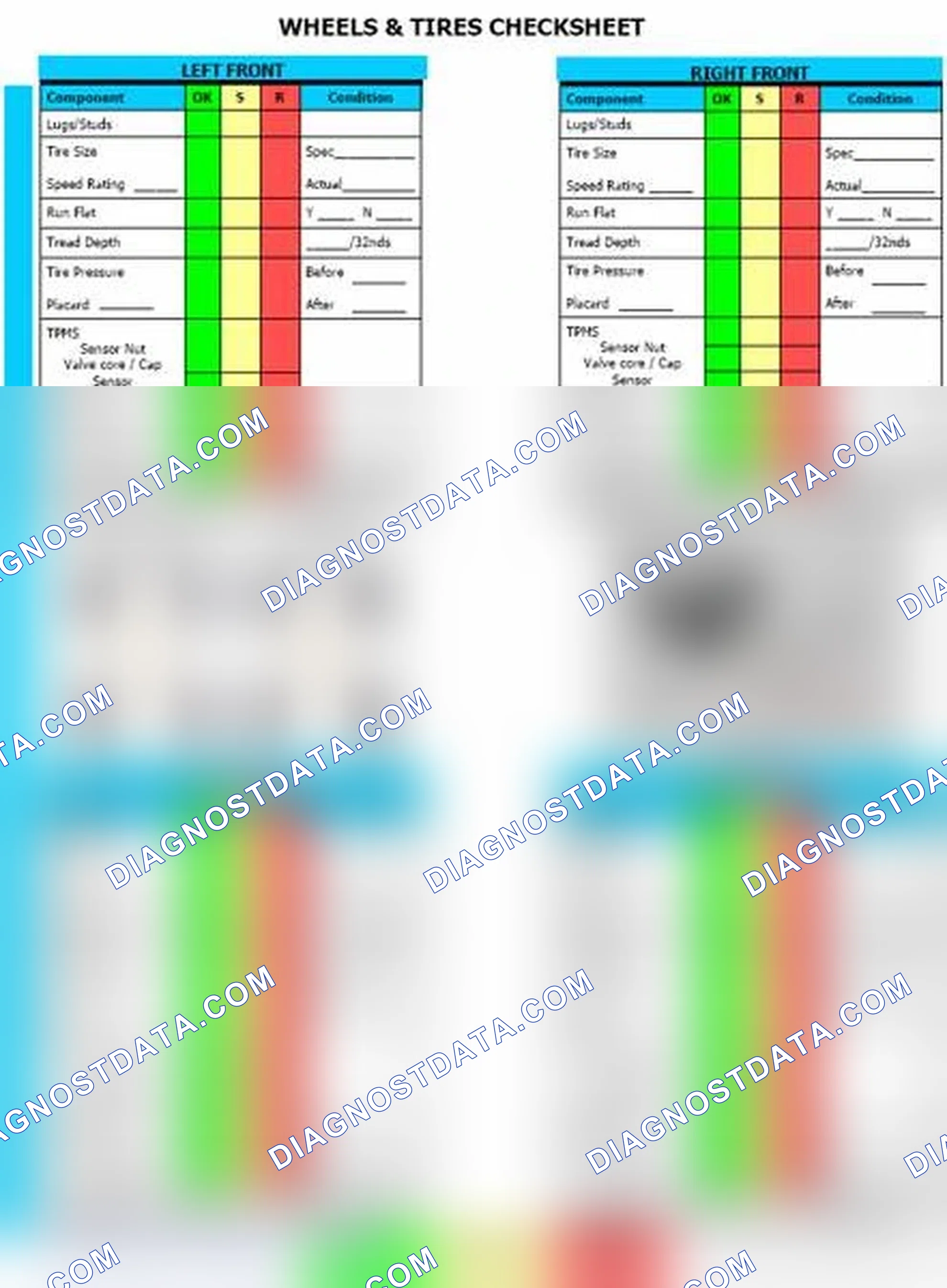 Scheme 35: Wheels & Tires Checksheet (2 Of 2)