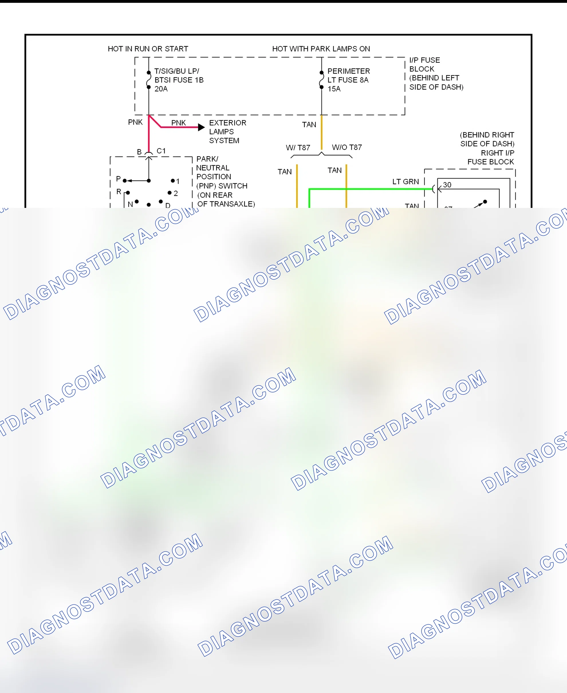 Scheme 63: Back-Up Lights Wiring Diagram (LeSabre)