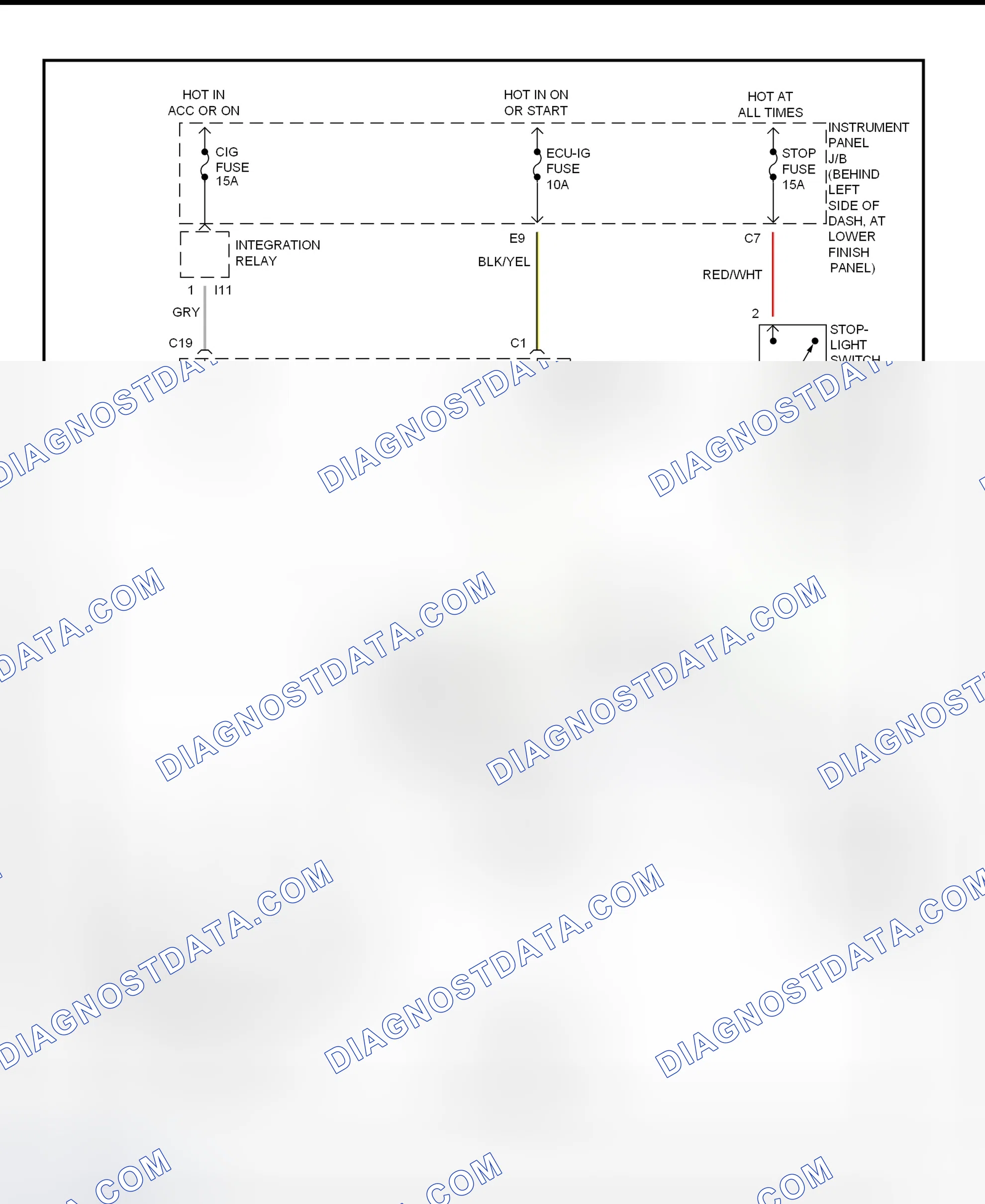 Scheme 301: Shift Interlock System Wiring Diagram (2001 - Toyota Corolla)