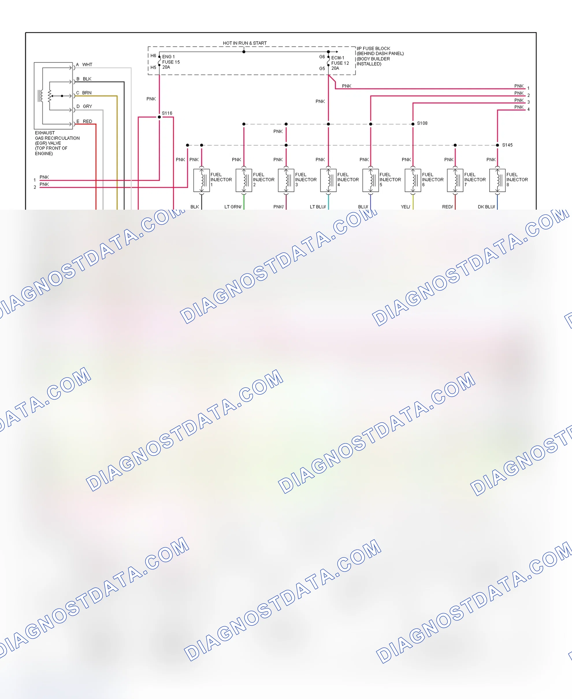 Scheme 92: PCM Wiring Diagram (Forward Control - Commercial Chassis - 5.7L - 2 Of 4)