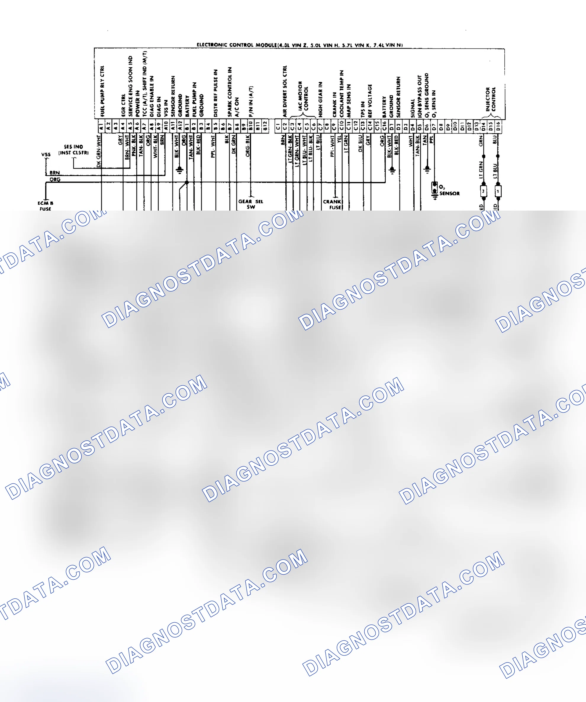 Scheme 158: "G" Series Van (4.3L, 5.0L & 5.7L & 7.4L) Wiring Diagram