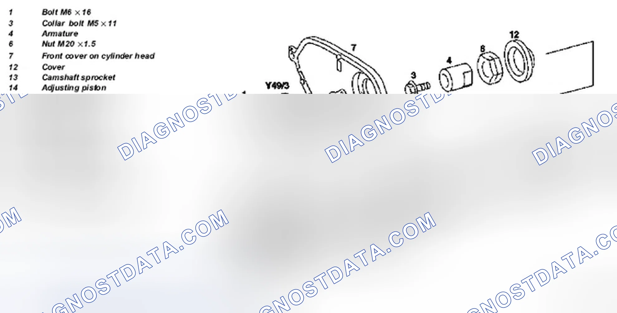 Scheme 2: Identifying Exhaust Camshaft Solenoid Components - Engine 271.921 /940 /941 /944 /946 /948 /955 /956