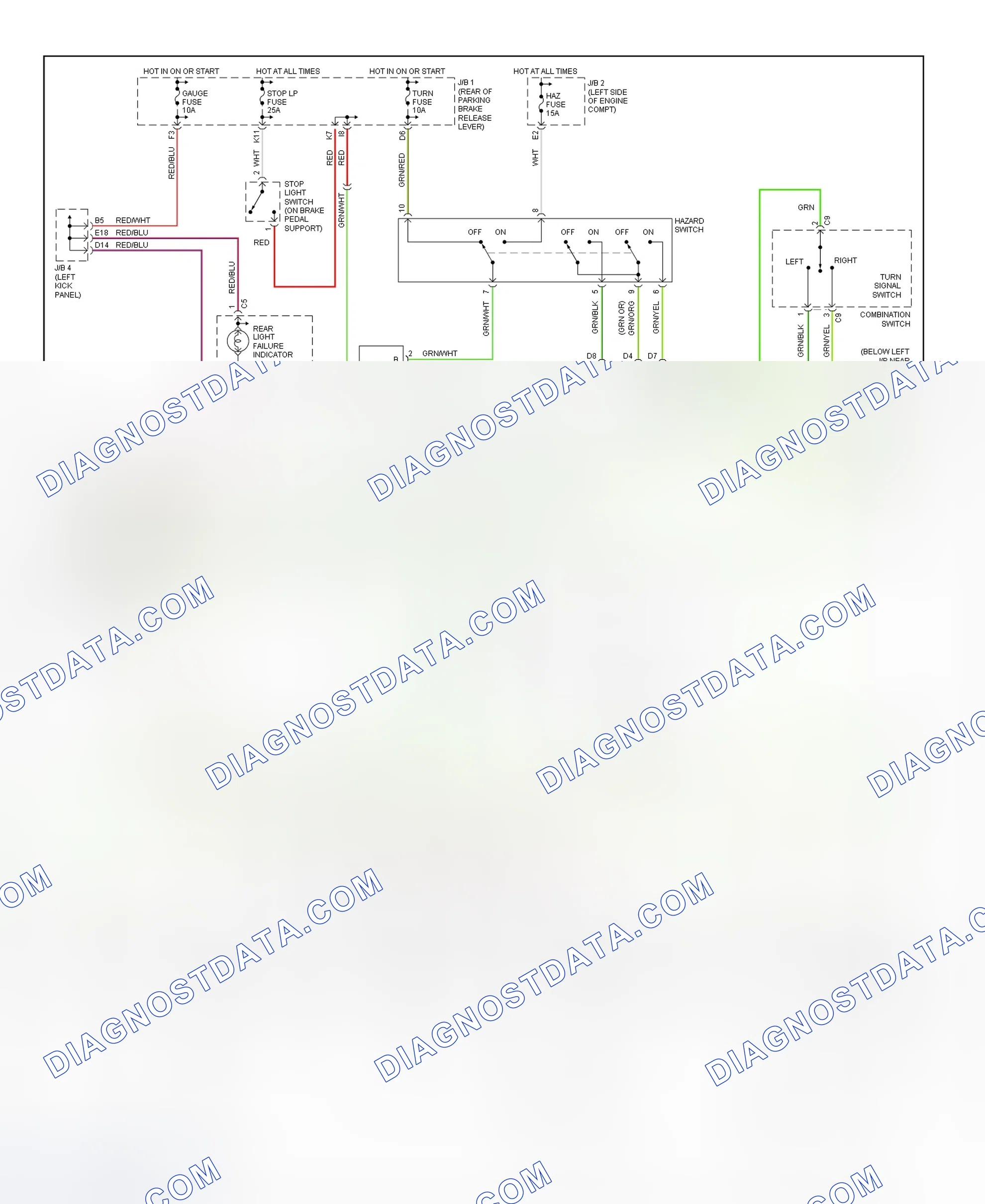 Scheme 13: Exterior Lights System Wiring Diagram (1 Of 2)