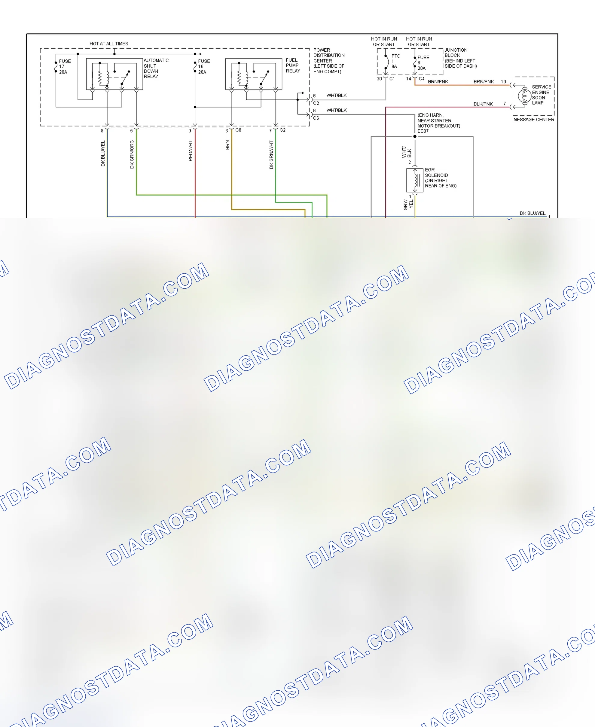 Scheme 16: PCM Wiring Diagram (Caravan, Town & Country, & Voyager - 3.3L, 3.3L Flex-Fuel & 3.8L - 1 Of 3)
