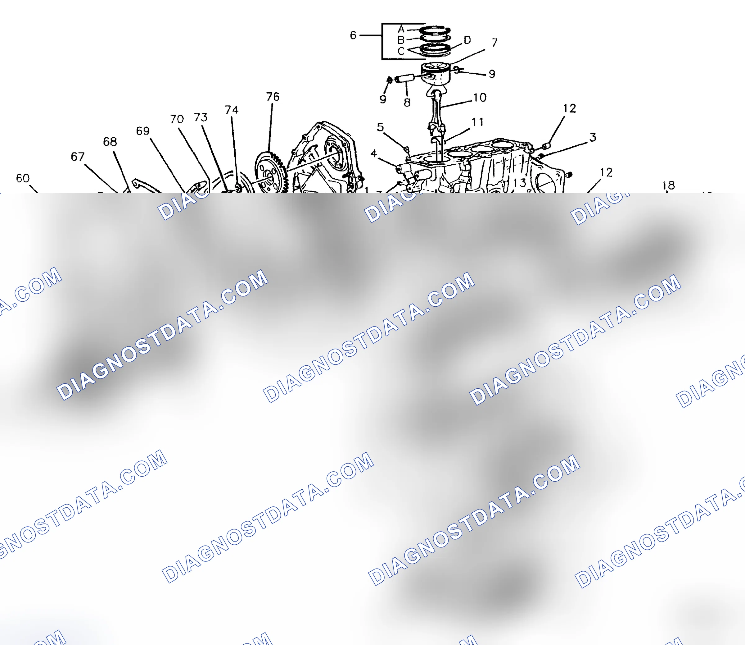 Scheme 28: Exploded View of 2.3L SOHC Engine Components (See Legend - Table 5) Courtesy of General Motors Corp.