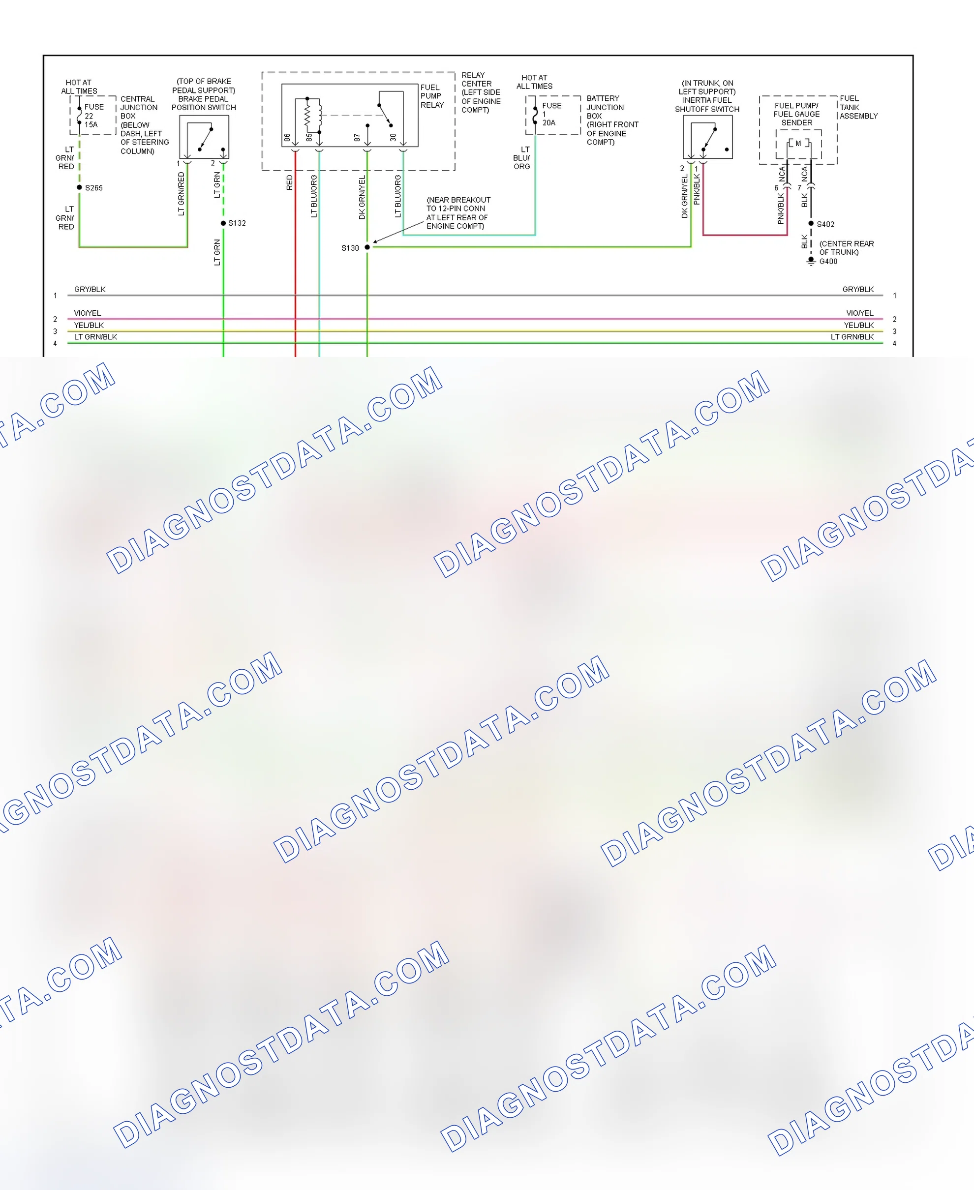 Scheme 22: PCM Wiring Diagram (Crown Victoria & Grand Marquis - 4.6L Gasoline - 3 Of 4)