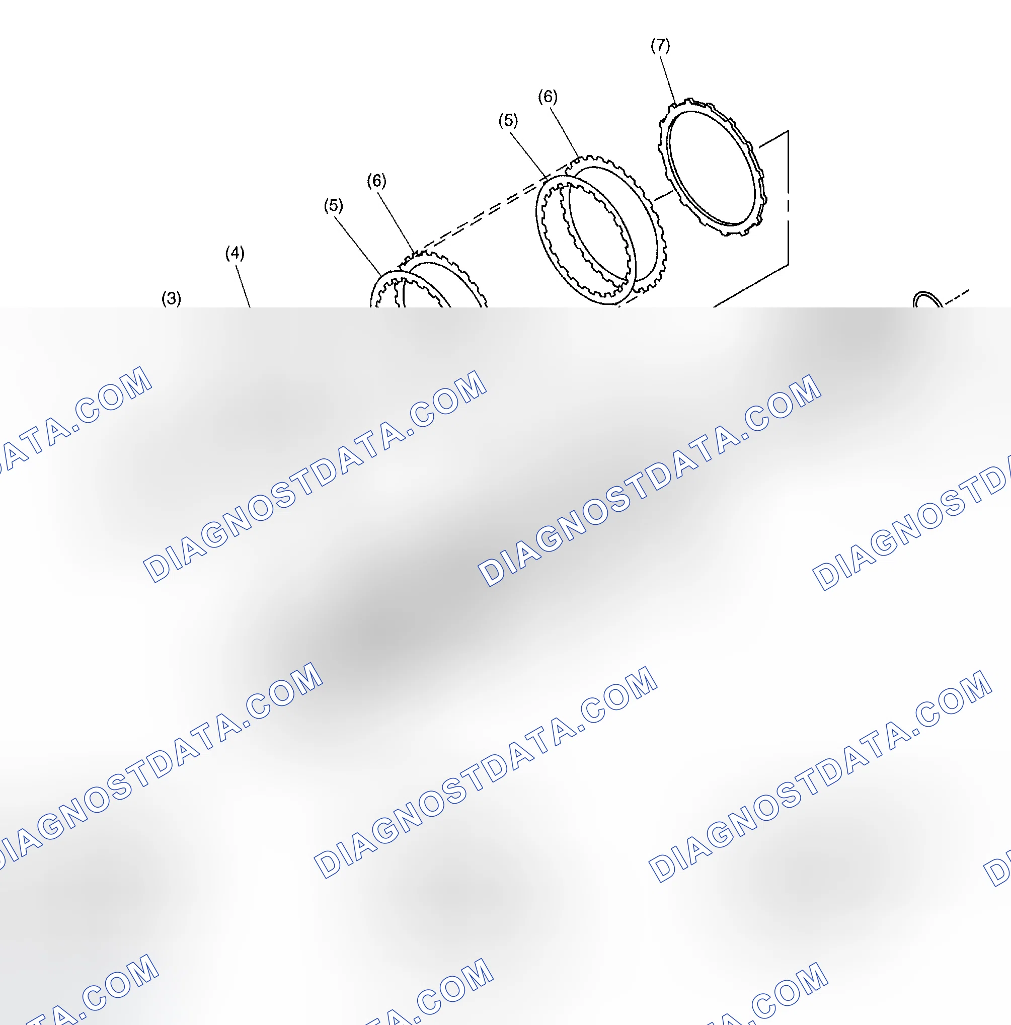 Scheme 1238: Identifying Transfer Clutch (Multi-Plate Clutch) Components