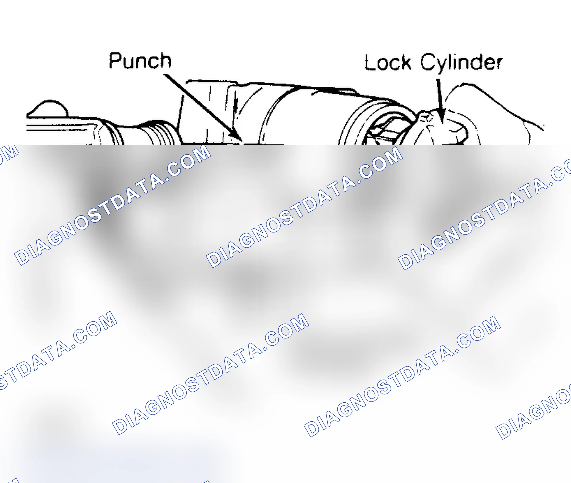 Scheme 8: Removing Lock Cylinder (FWD Van with Floor Shift)
