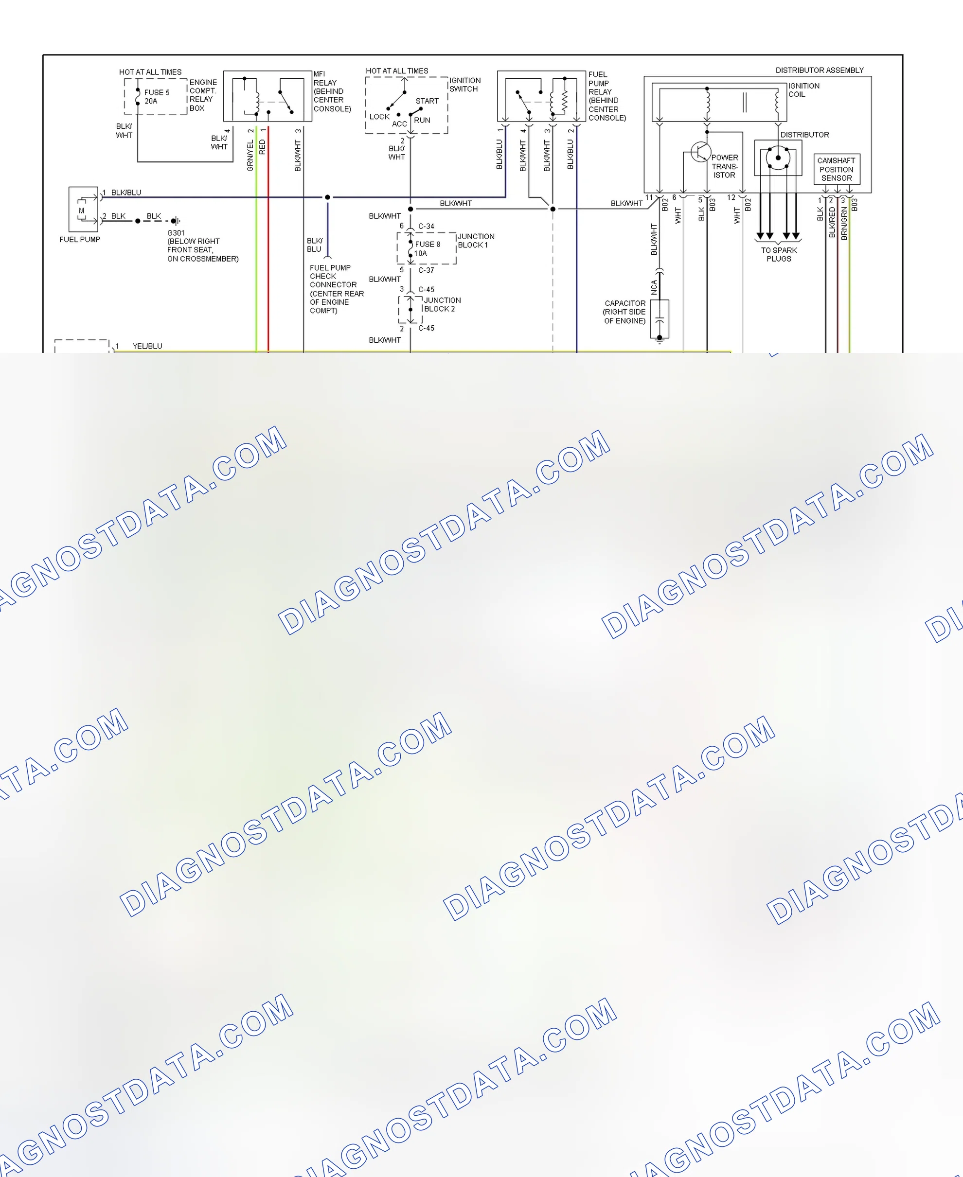 Scheme 60: Wiring Diagram (Galant 2.4L - Federal Emissions - 1 Of 2)