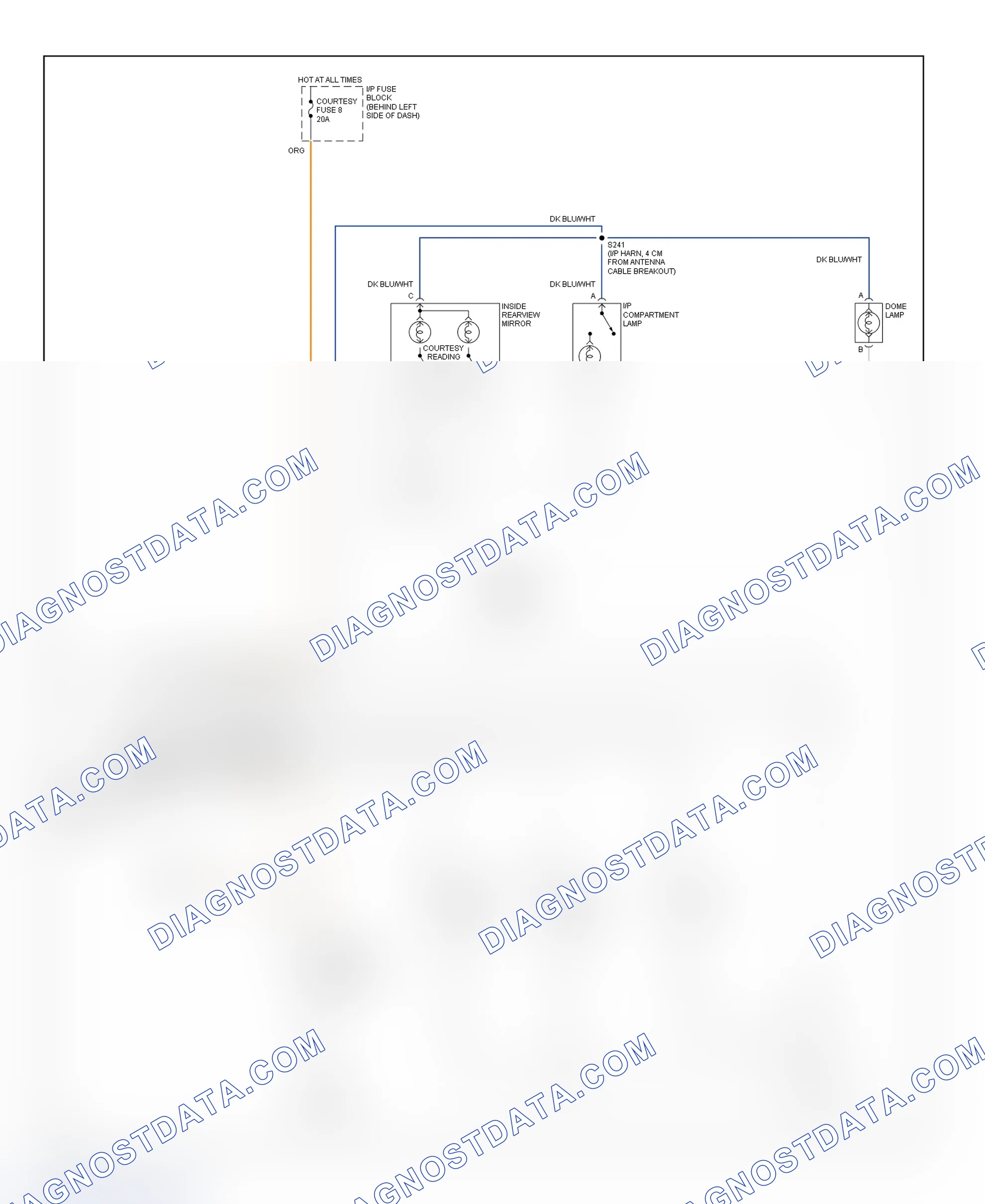 Scheme 20: Illumination/Interior Lights Wiring Diagram (Camaro & Firebird Coupe - 2 Of 3)