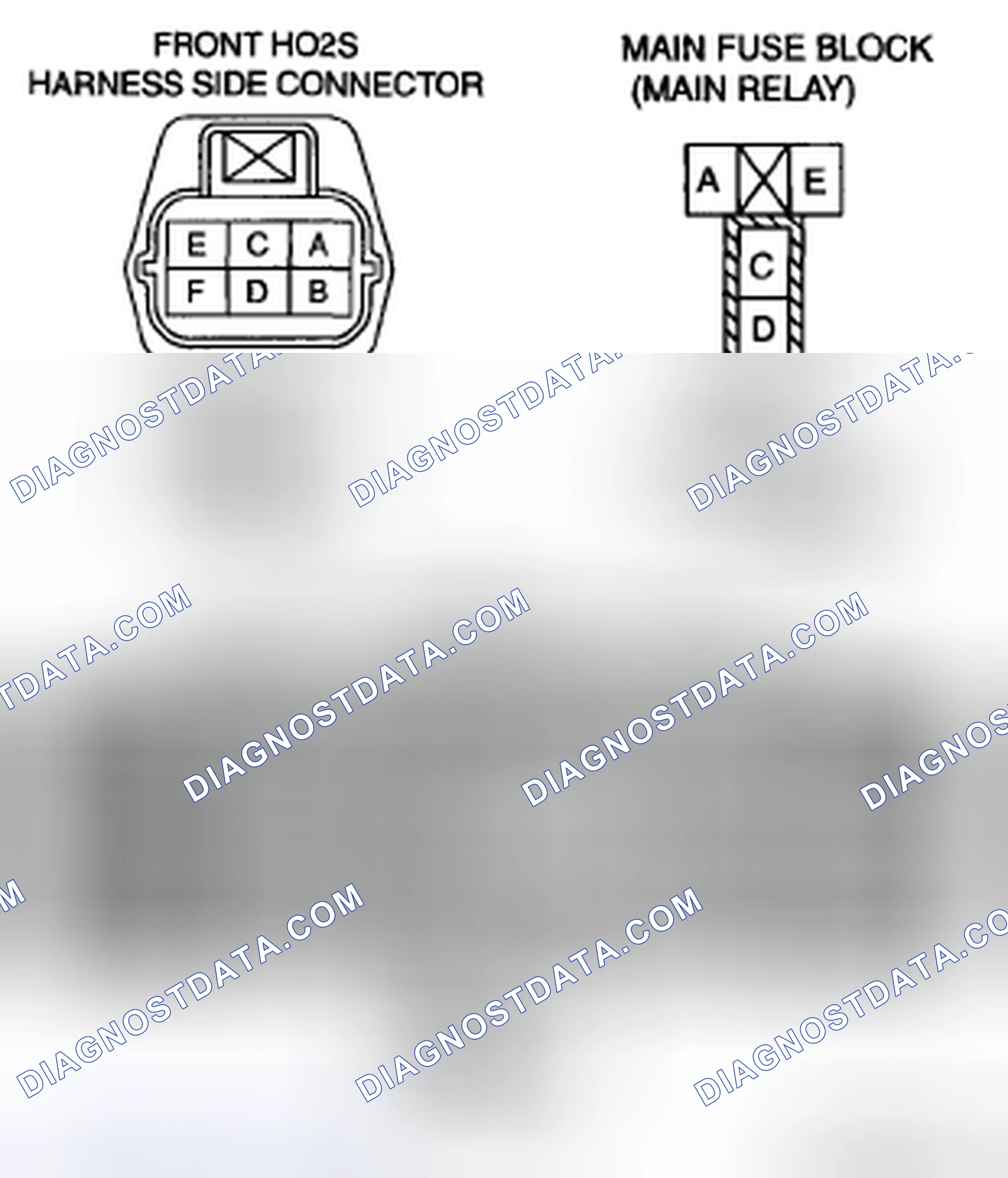 Scheme 53: Front HO2S heater circuit open/short inspection (heater)
