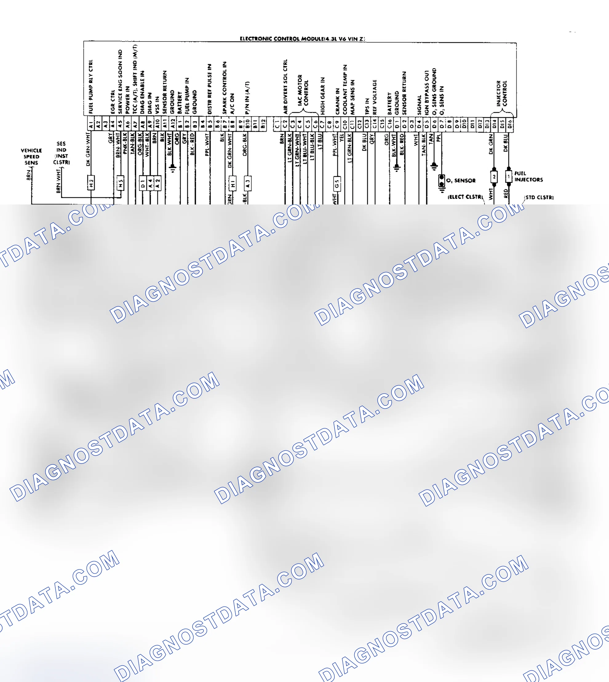 Scheme 180: "M" Series: Astro & Safari (4.3L) Wiring Diagram