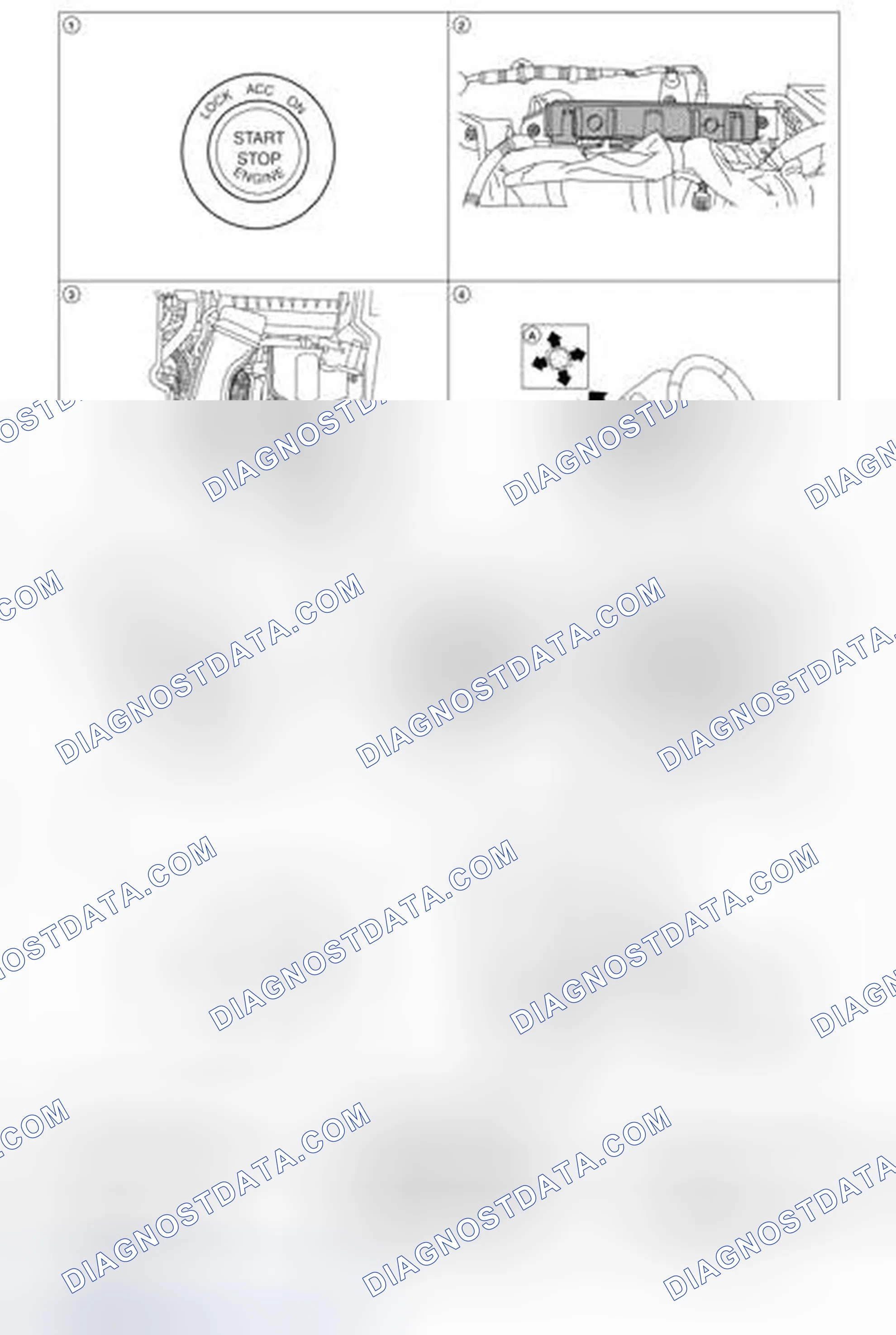 Scheme 221: AUTOMATIC DRIVE POSITIONER SYSTEM : Component Parts Location