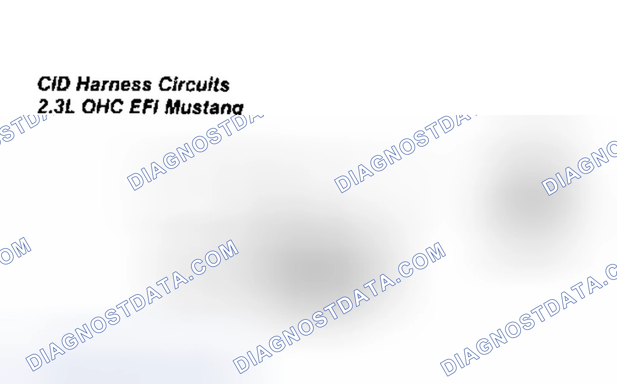 Scheme 39: CID Harness Circuits (Mustang 2.3L)