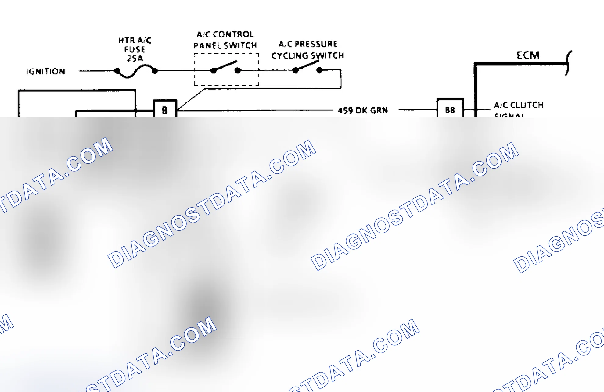 Scheme 117: A/C Clutch Control Diagnosis Schematic (2.5L) (2 of 3)